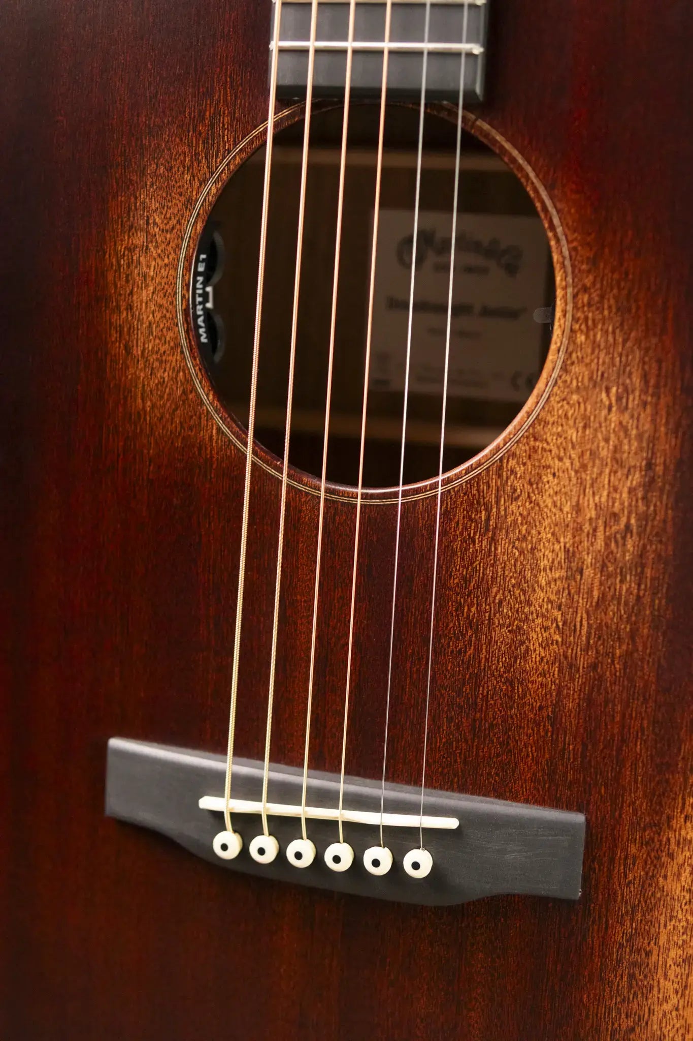 Martin D Jr-E StreetMaster Acoustic/Electric Guitar - Dark Distressed Mahogany with Softshell Case