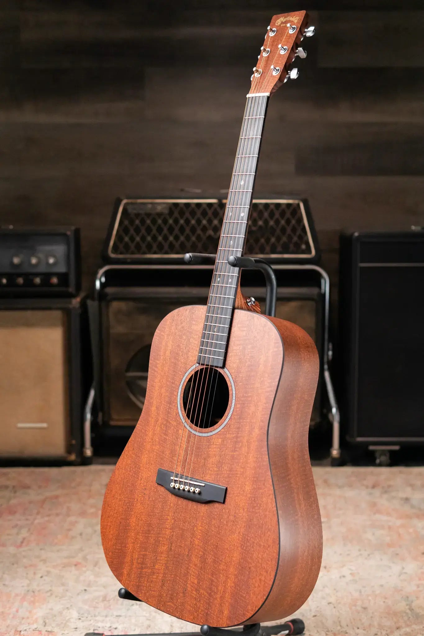 Martin D-X1E Dreadnought Acoustic/Electric Guitar - Mahogany with Gig Bag