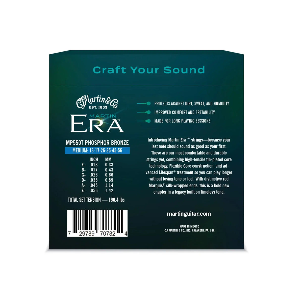 Martin Era Treated Acoustic Guitar Strings - .013-.056 Medium
