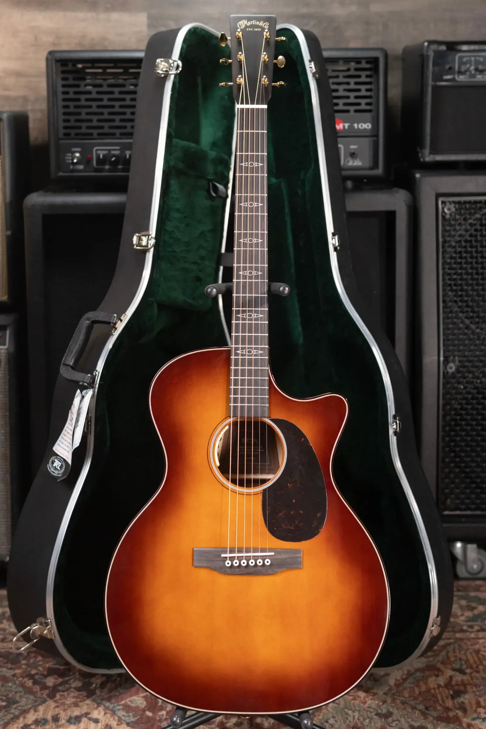 Martin GPCE Inception Maple Acoustic/Electric Guitar - Amber Fade Sunburst with Hardshell Case