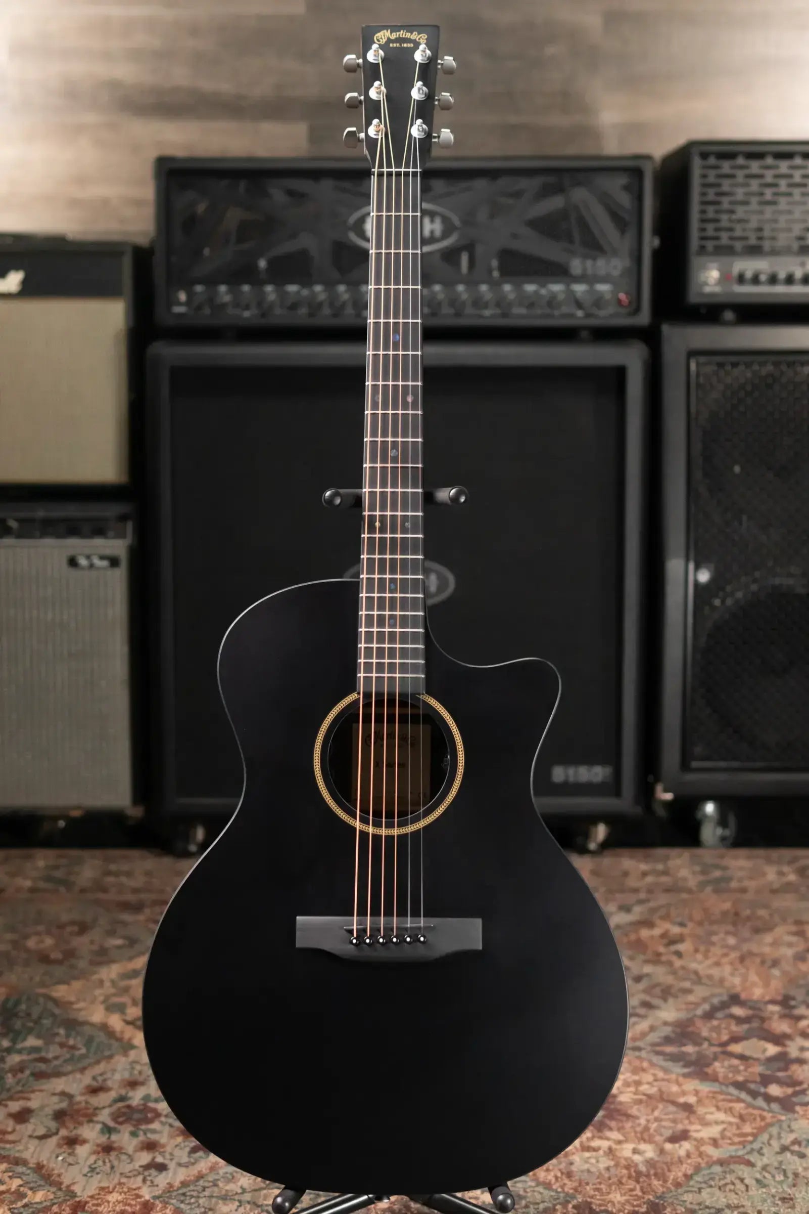 Martin GPC-X1E Black Grand Performance Acoustic/Electric Guitar with Gig Bag