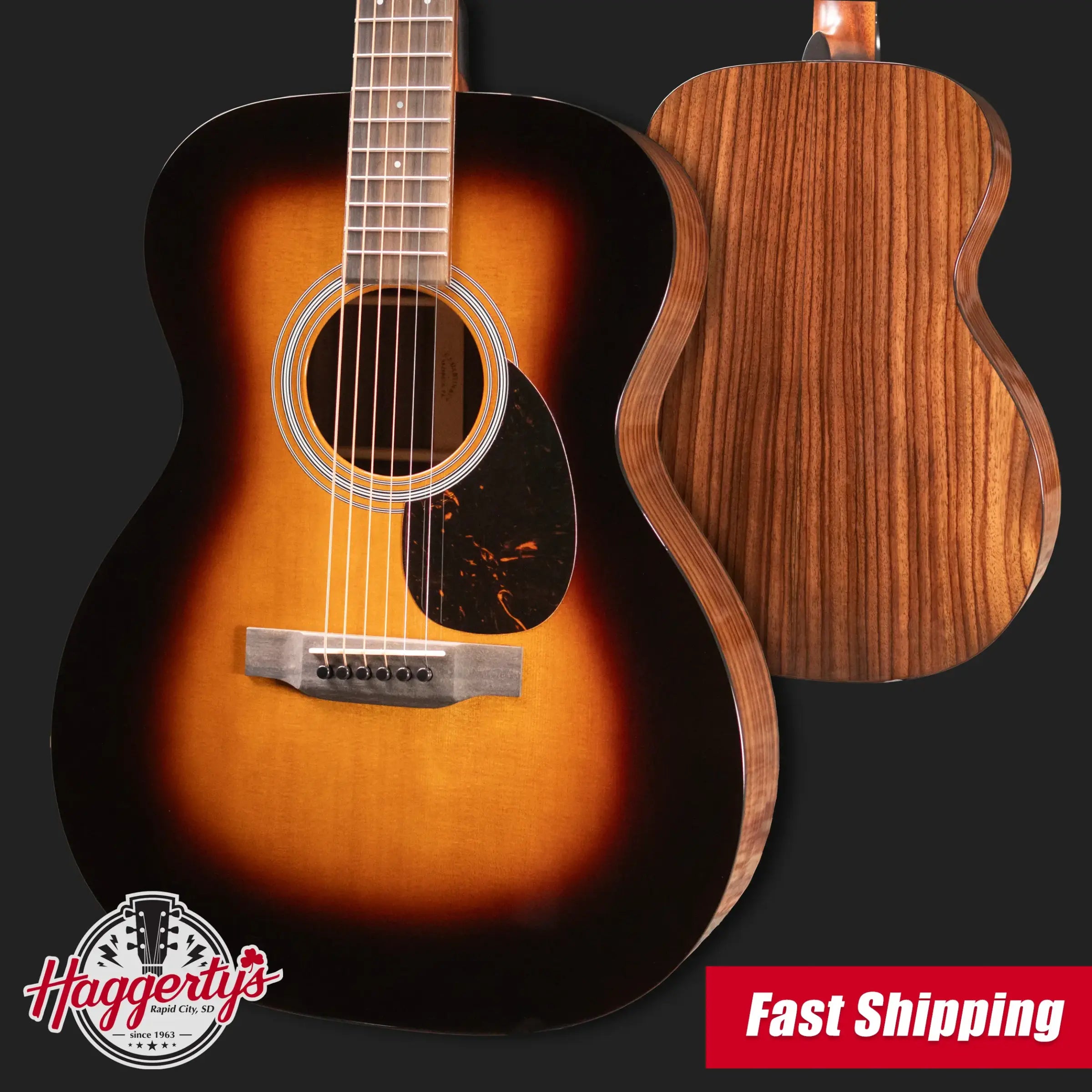 Martin OM-21 Acoustic Guitar - 1935 Sunburst with Hardshell Case