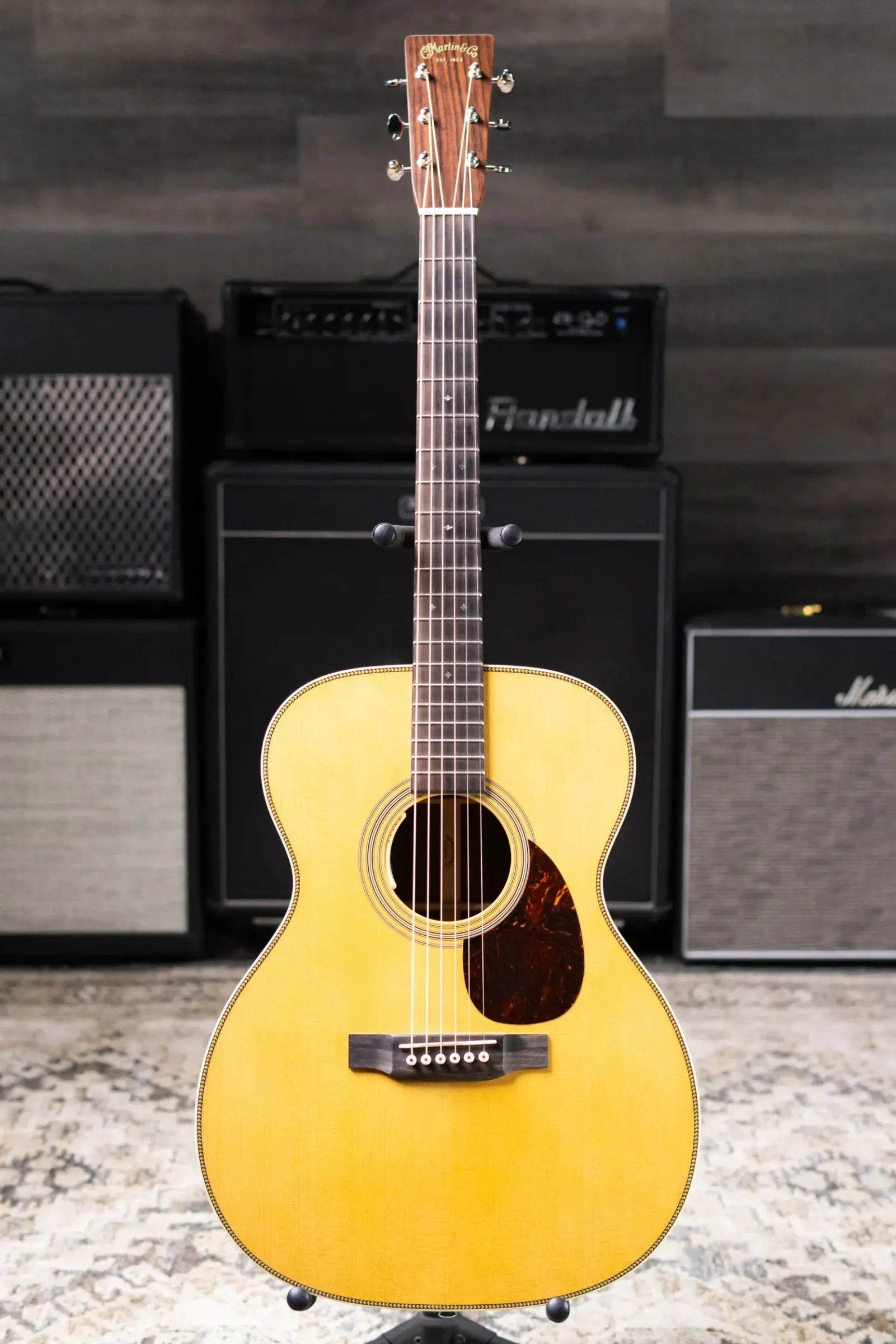 Martin OM-28E Acoustic/Electric Guitar - Natural with L.R. Baggs Anthem Electronics and Hardshell Case - Used