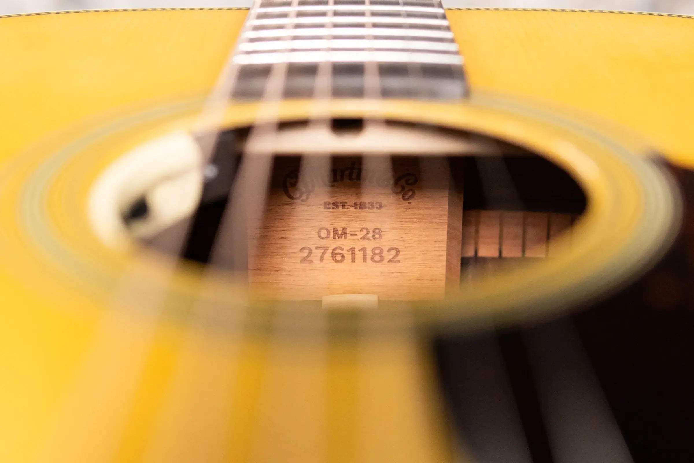 Martin OM-28E Acoustic/Electric Guitar - Natural with L.R. Baggs Anthem Electronics and Hardshell Case - Used