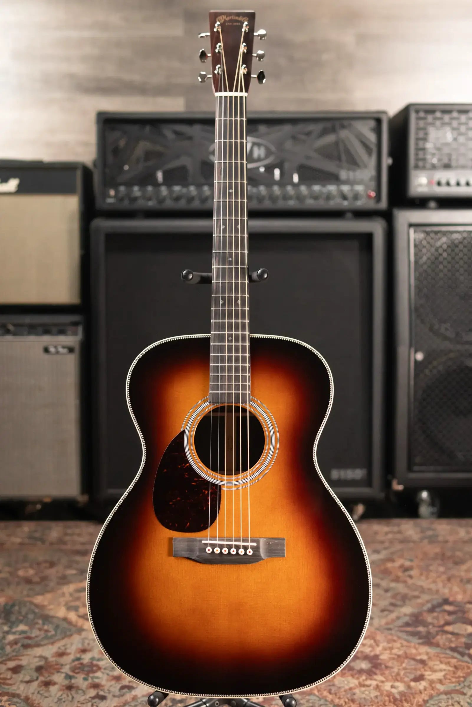 Martin OM-28 1935 Sunburst Left-Handed Acoustic Guitar with Hardshell Case