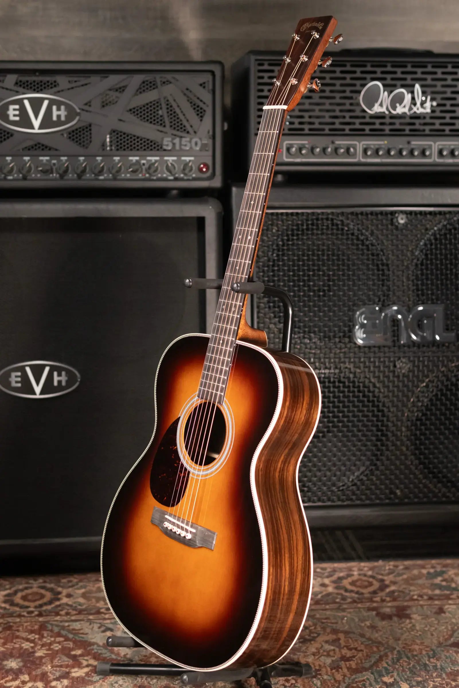 Martin OM-28 1935 Sunburst Left-Handed Acoustic Guitar with Hardshell Case