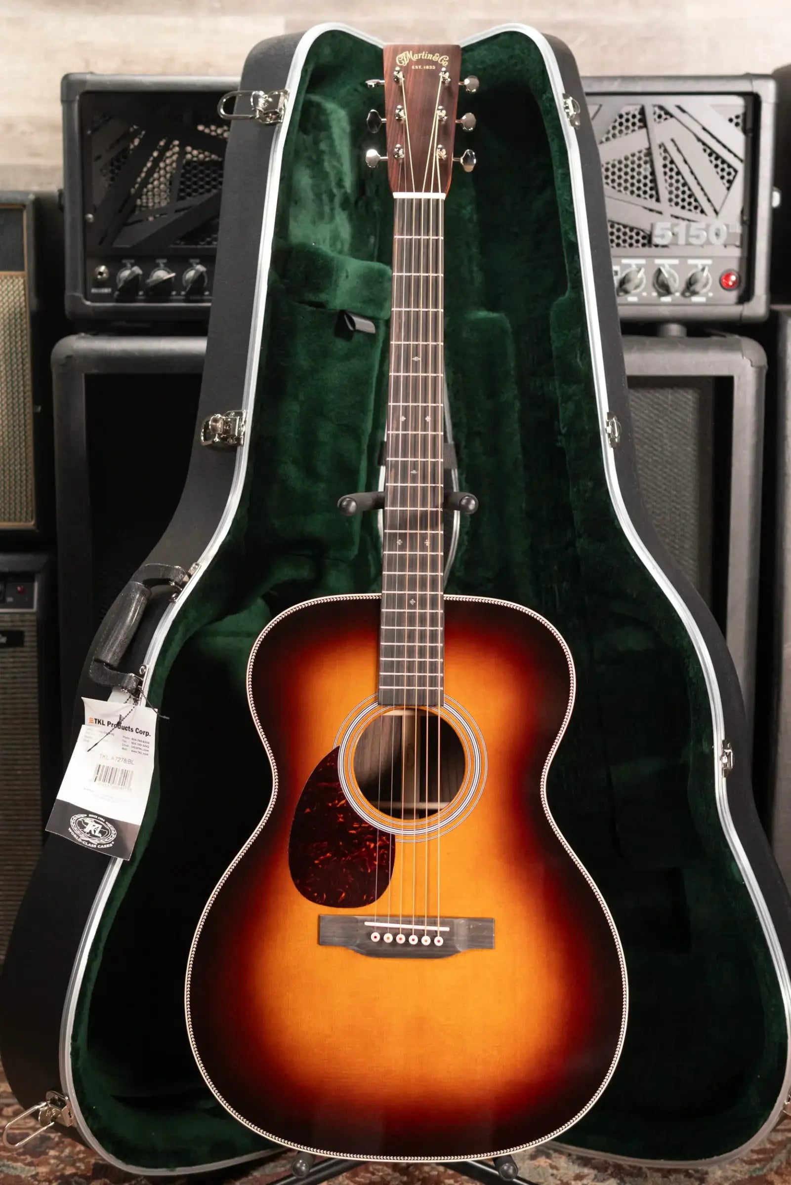 Martin OM-28 1935 Sunburst Left-Handed Acoustic Guitar with Hardshell Case