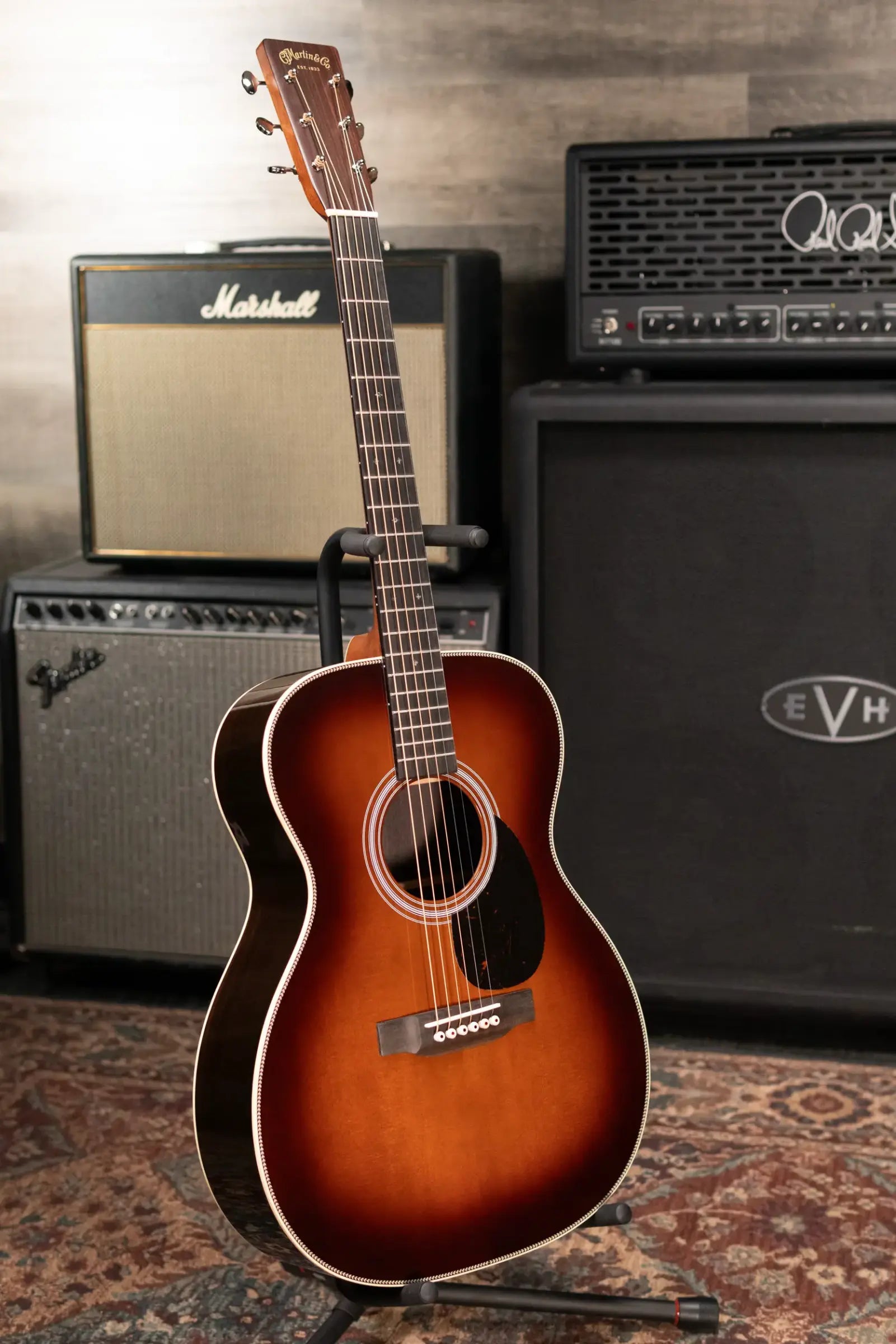 Martin OM-28 Acoustic Guitar - Gloss 1933 Ambertone with Hardshell Case