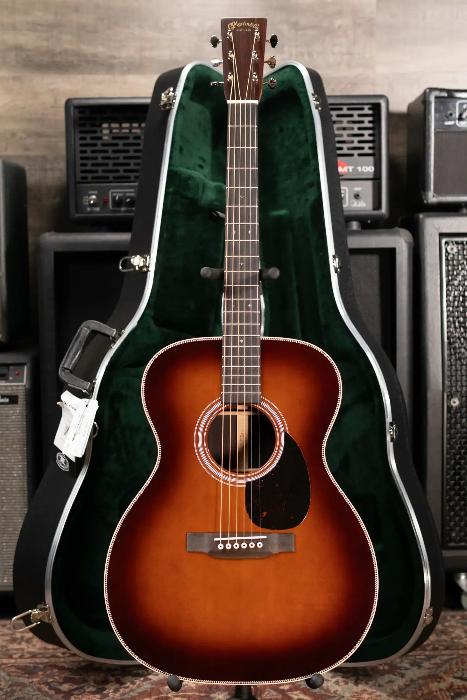 Martin OM-28 Acoustic Guitar - Gloss 1933 Ambertone with Hardshell Case