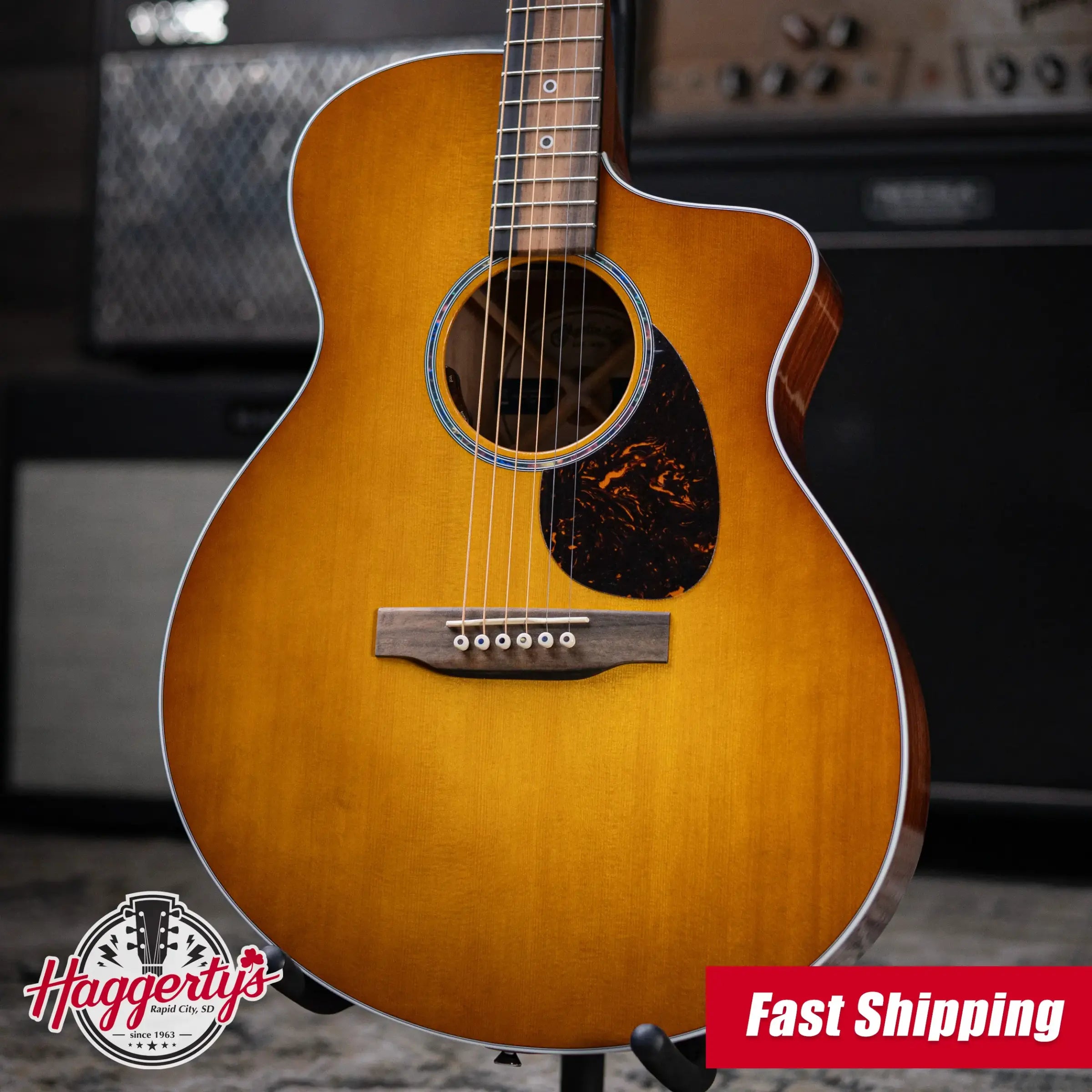 Martin Road Series SC-13E Modern Acoustic/Electric Guitar - Mezcal Burst with Gig Bag