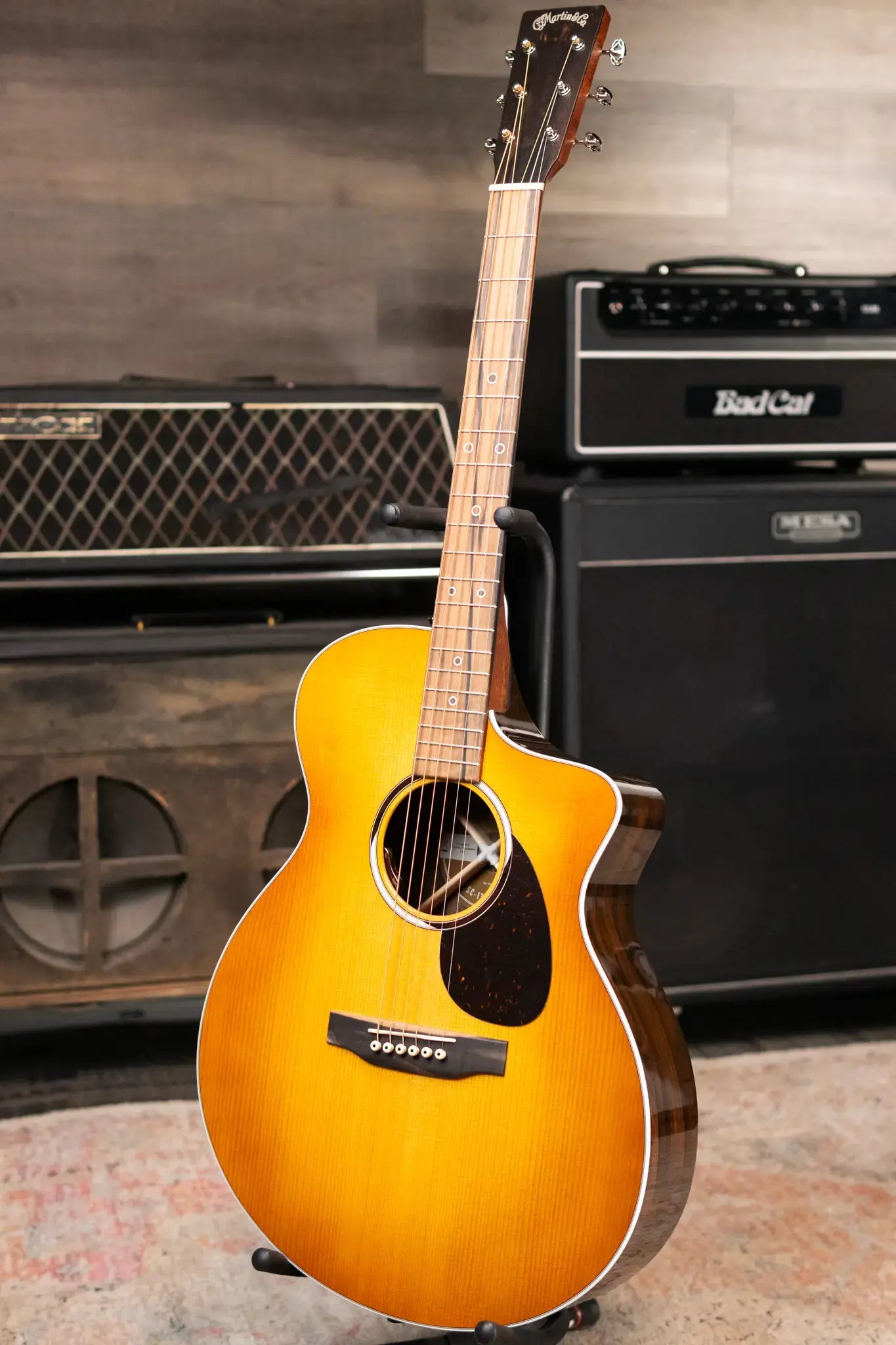 Martin SC-13E Special Acoustic/Electric Guitar - Burst Ziricote with Gig Bag