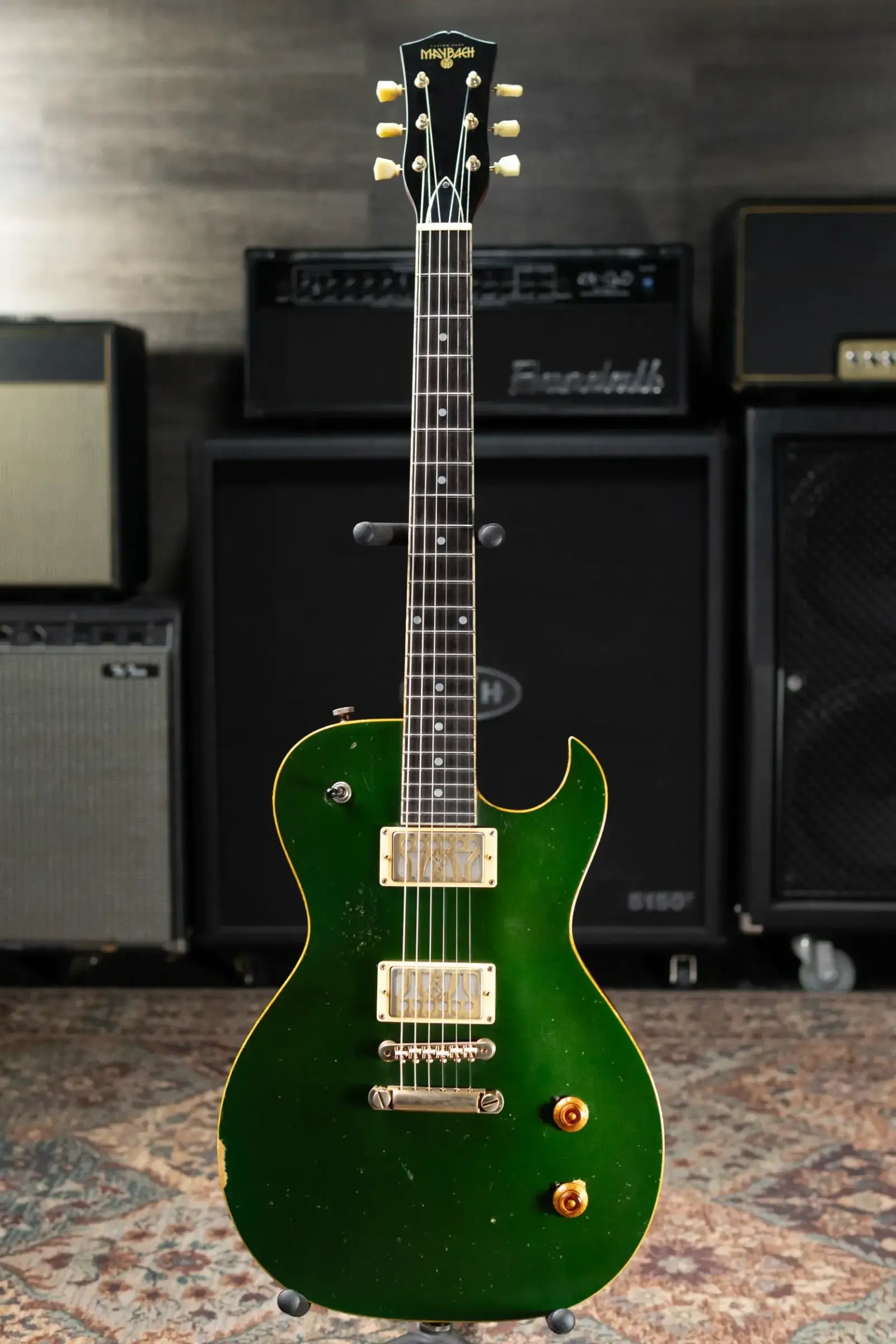 Maybach Convair Masterbuilt Electric Guitar - Aged British Racing Green with Hardshell Case