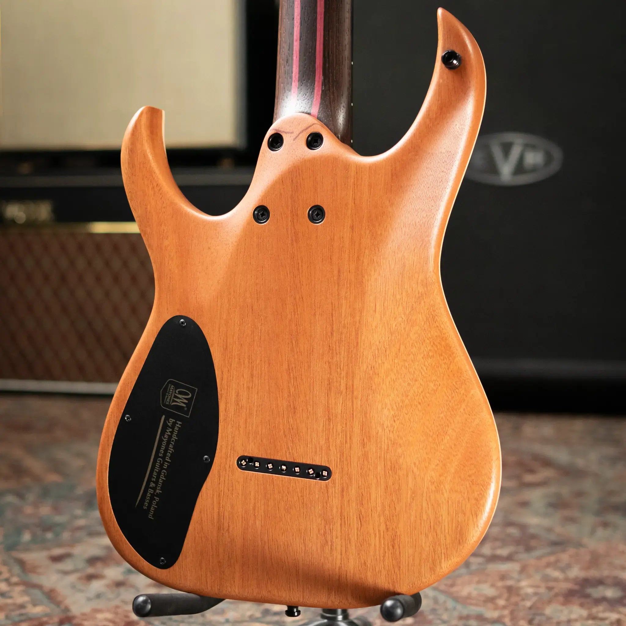 Mayones Duvell Elite 7 Electric Guitar - Trans Graphite 3A Curly Poplar