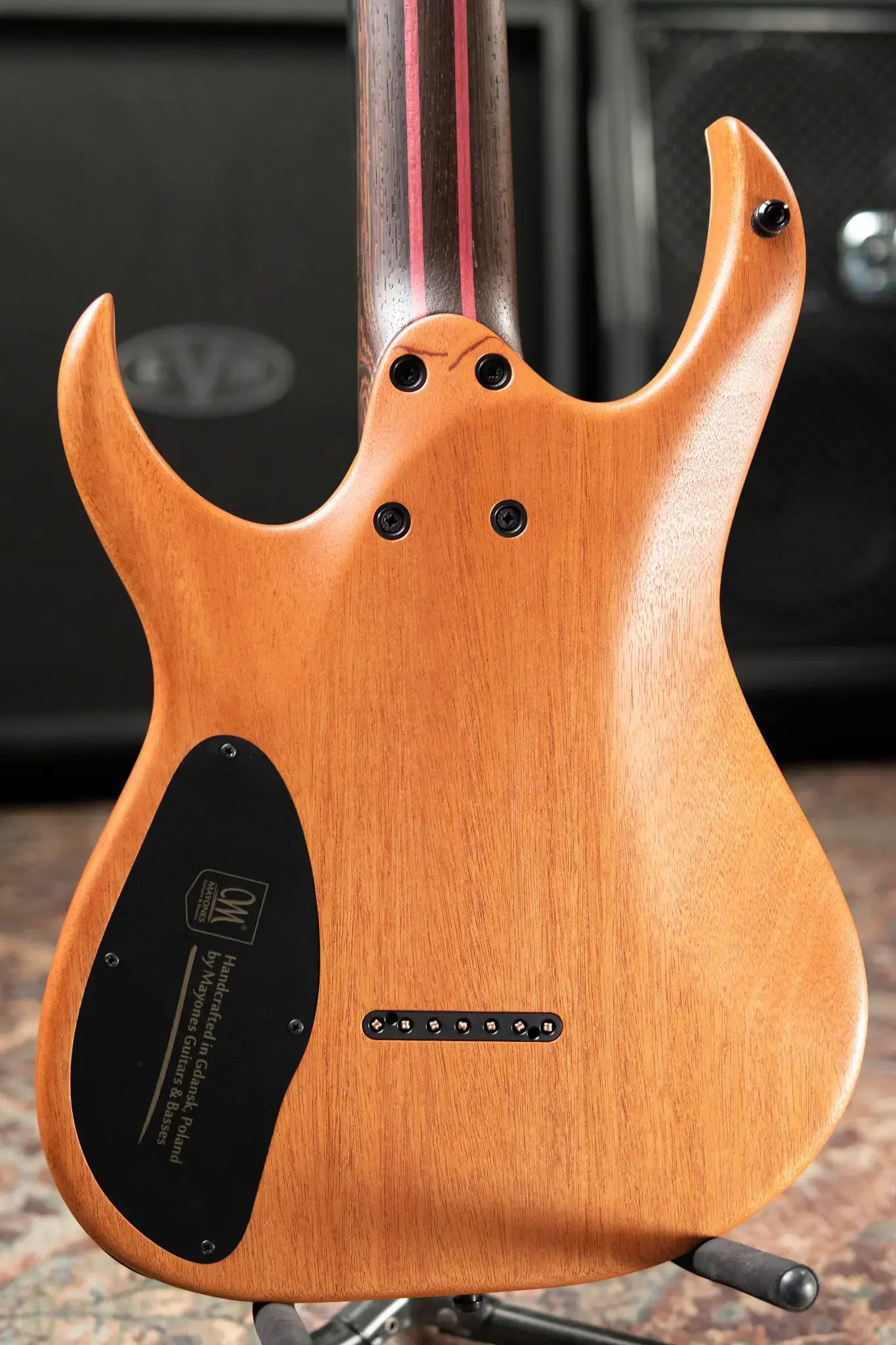 Mayones Duvell Elite 7 Electric Guitar - Trans Graphite 3A Curly Poplar