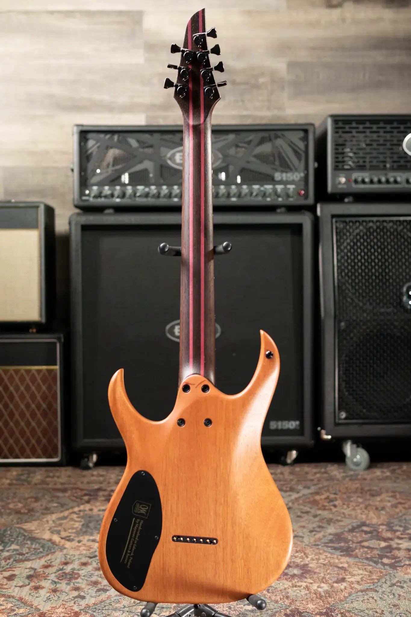 Mayones Duvell Elite 7 Electric Guitar - Trans Graphite 3A Curly Poplar