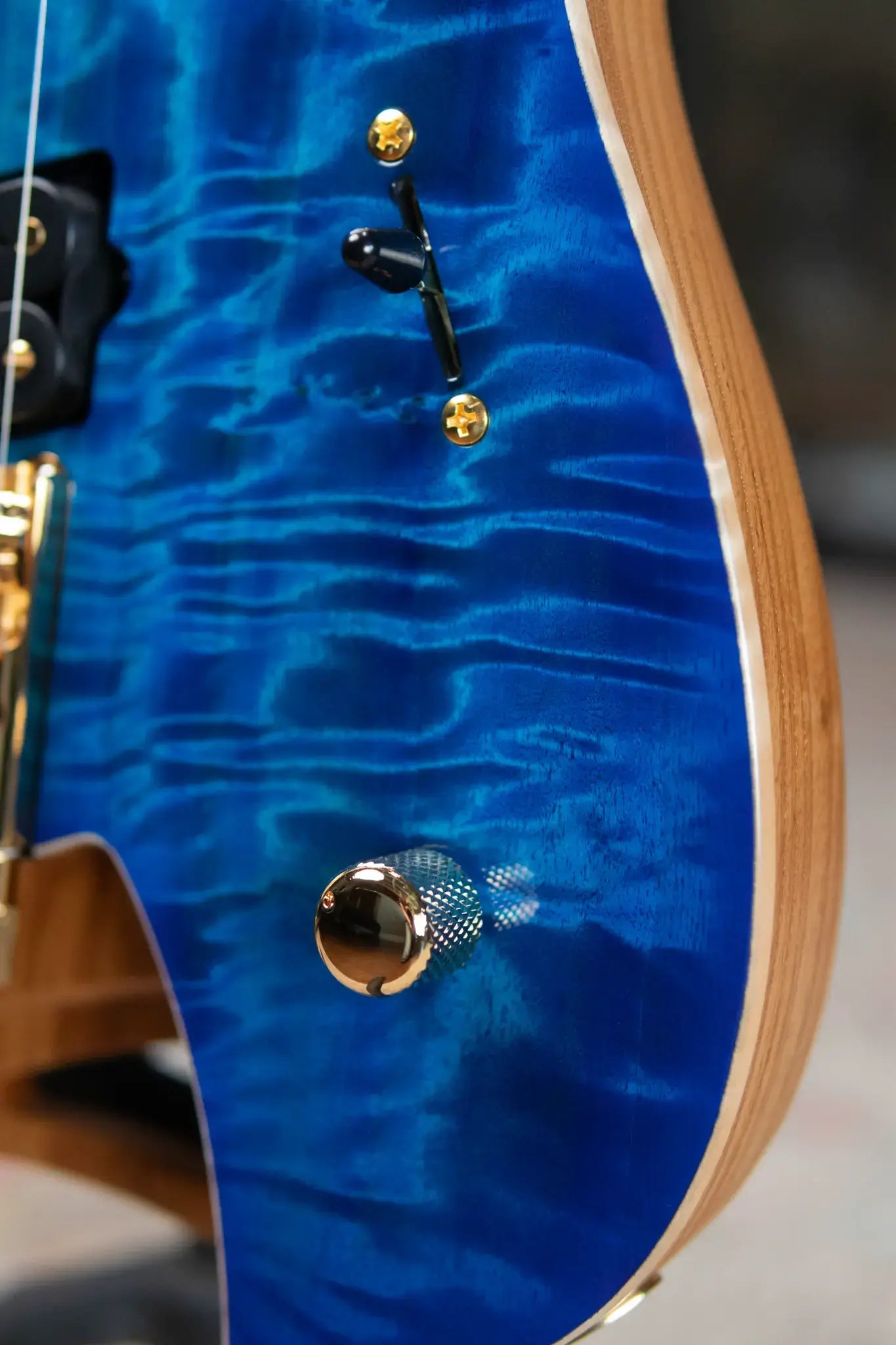 Mayones Hydra Elite VF 7 Electric Guitar - Infinite Blue 4A Curly Poplar