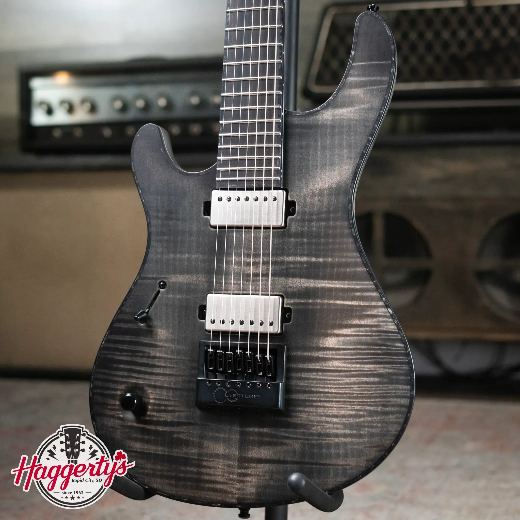 Mayones Regius 4Ever 7 Left Handed Electric Guitar - Antique Black