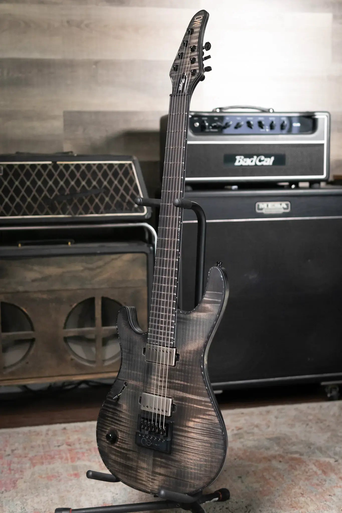 Mayones Regius 4Ever 7 Left Handed Electric Guitar - Antique Black