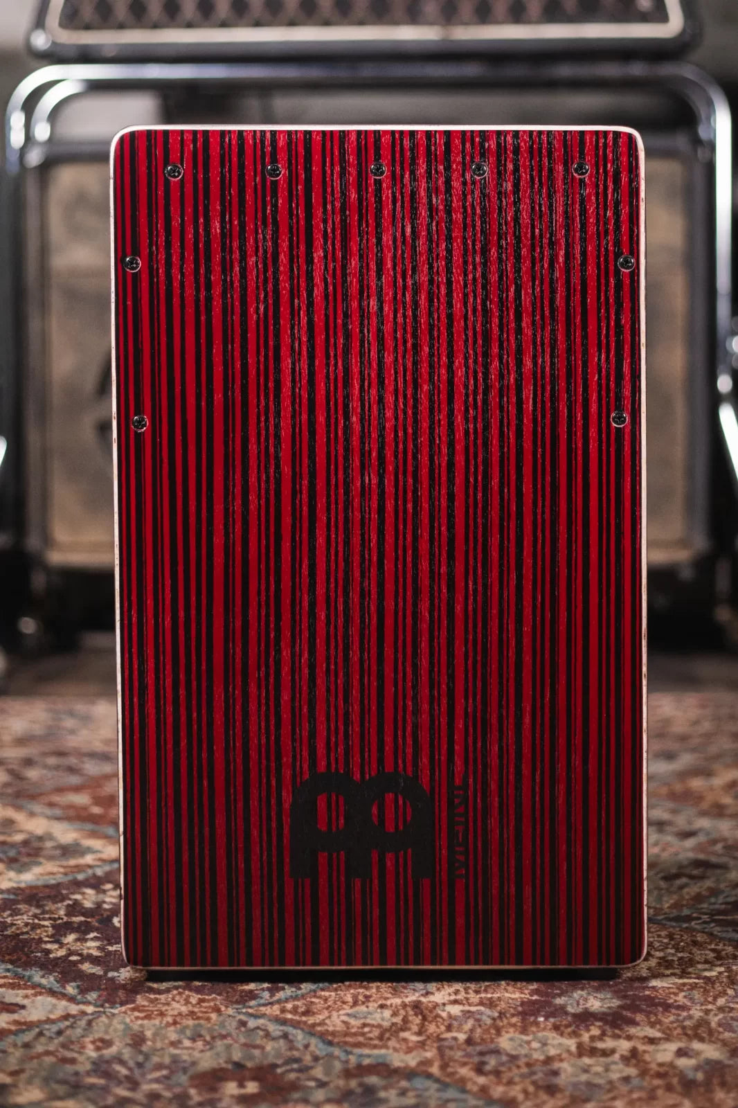 Meinl Backbeat Bass Cajon Crimson Stripe haggertys 2
