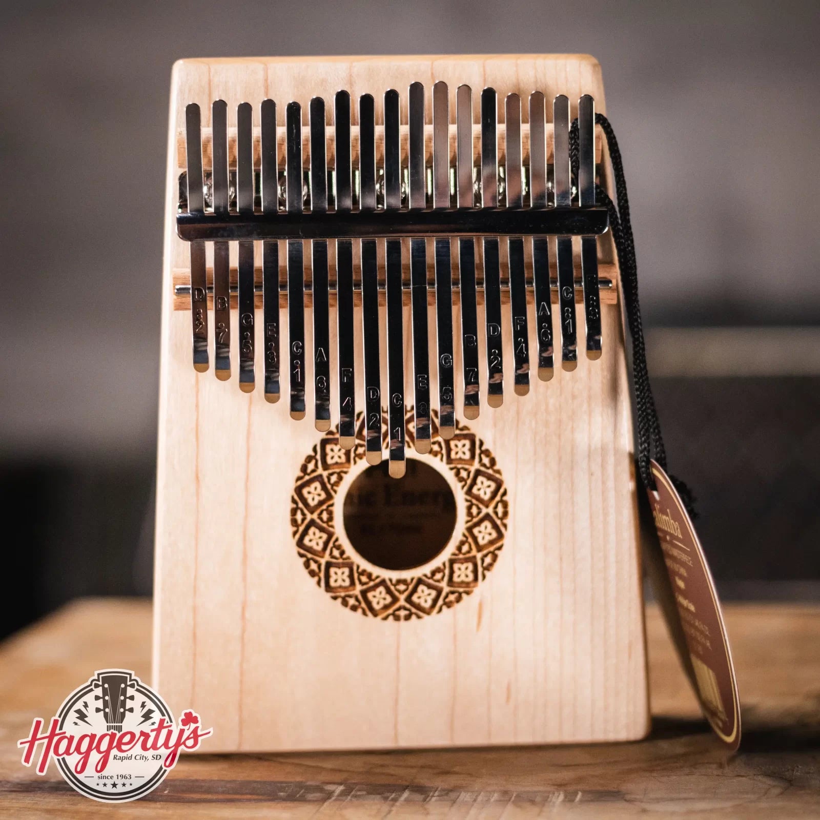 Sonic Energy Sound Hole Kalimba 17 Notes Do Majeur - Instrument Méditation Yoga En Bois D'Acacia Et Érable