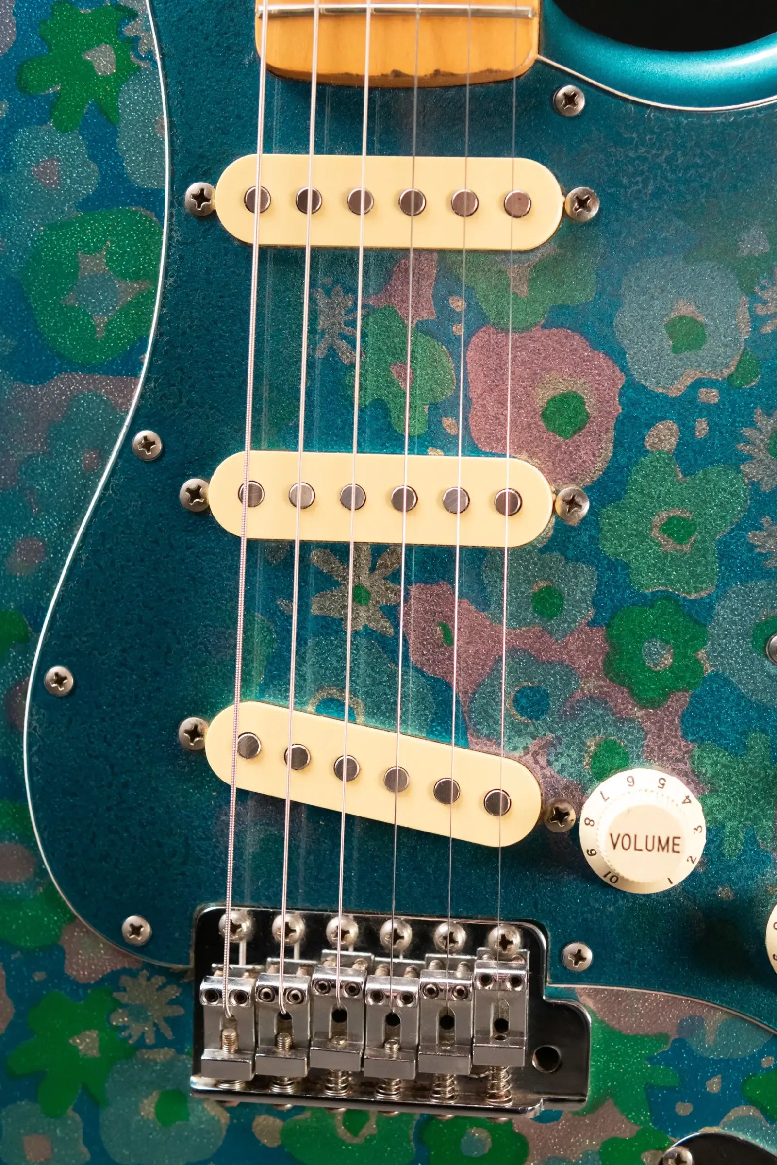 Mid-1980's Fender Stratocaster ST-72 Electric Guitar - Blue Flower with Hardshell Case