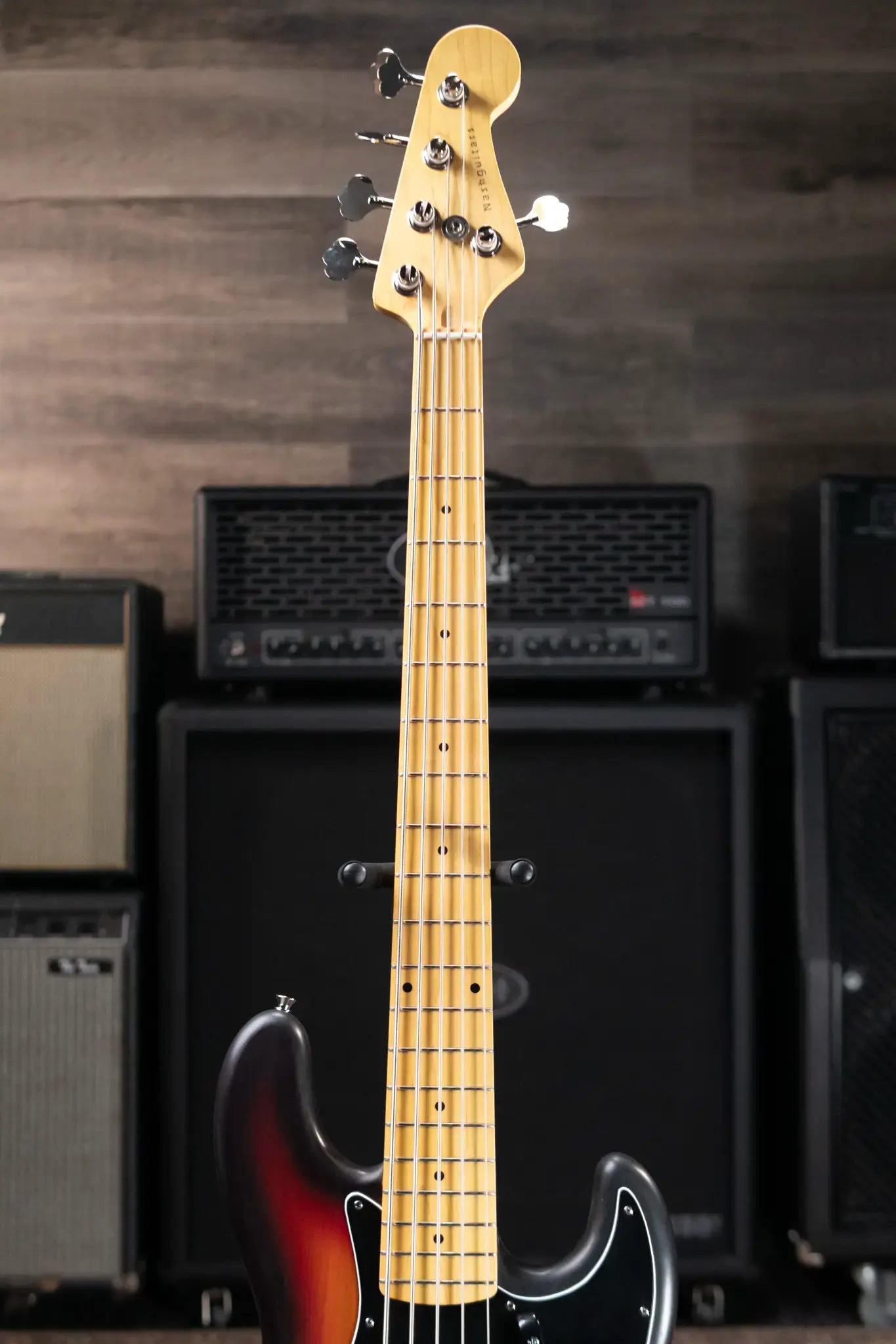 Nash JB-5 5-String Jazz Bass - 3-Tone Burst with Hardshell Case