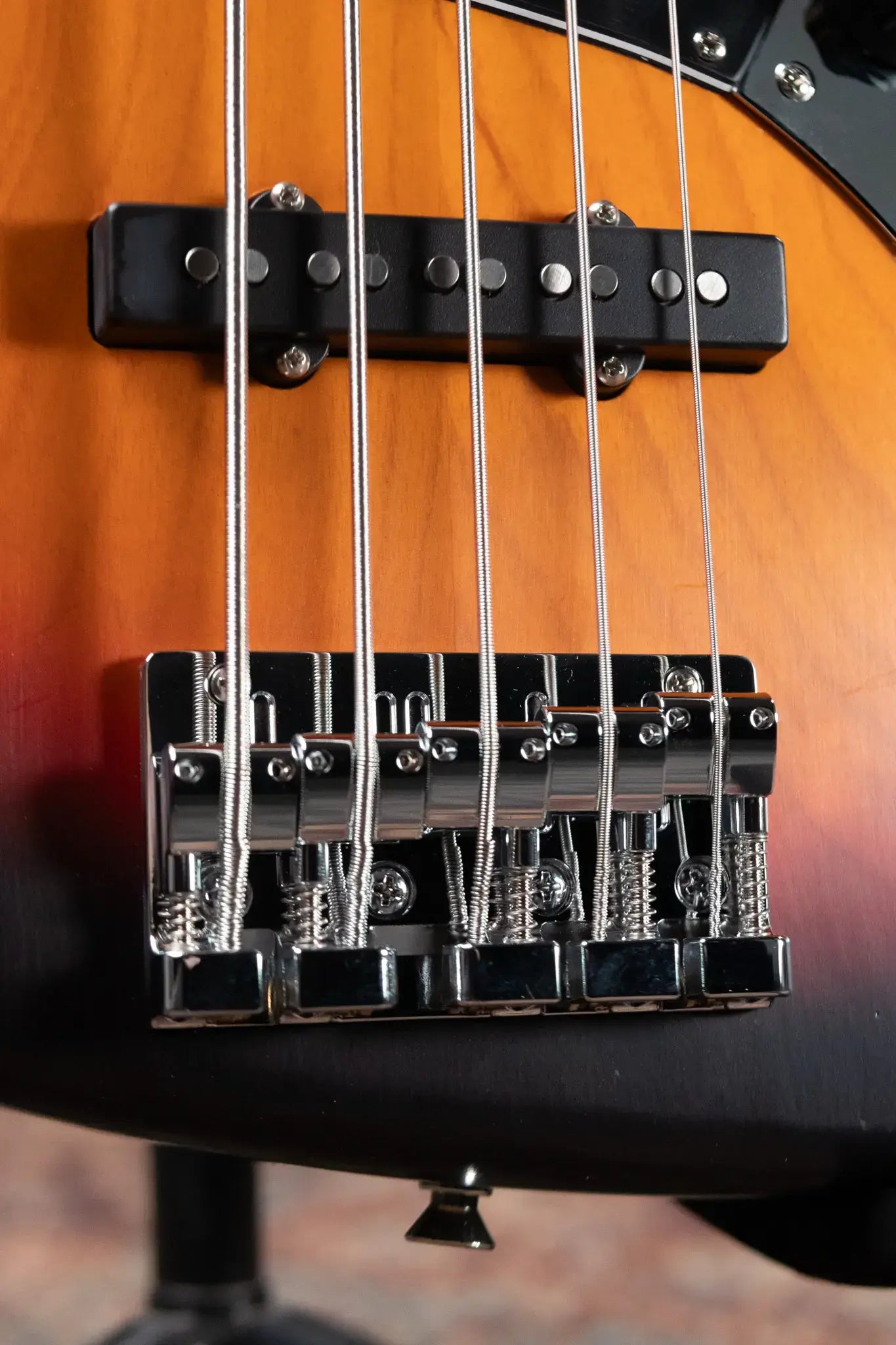 Nash JB-5 5-String Jazz Bass - 3-Tone Burst with Hardshell Case