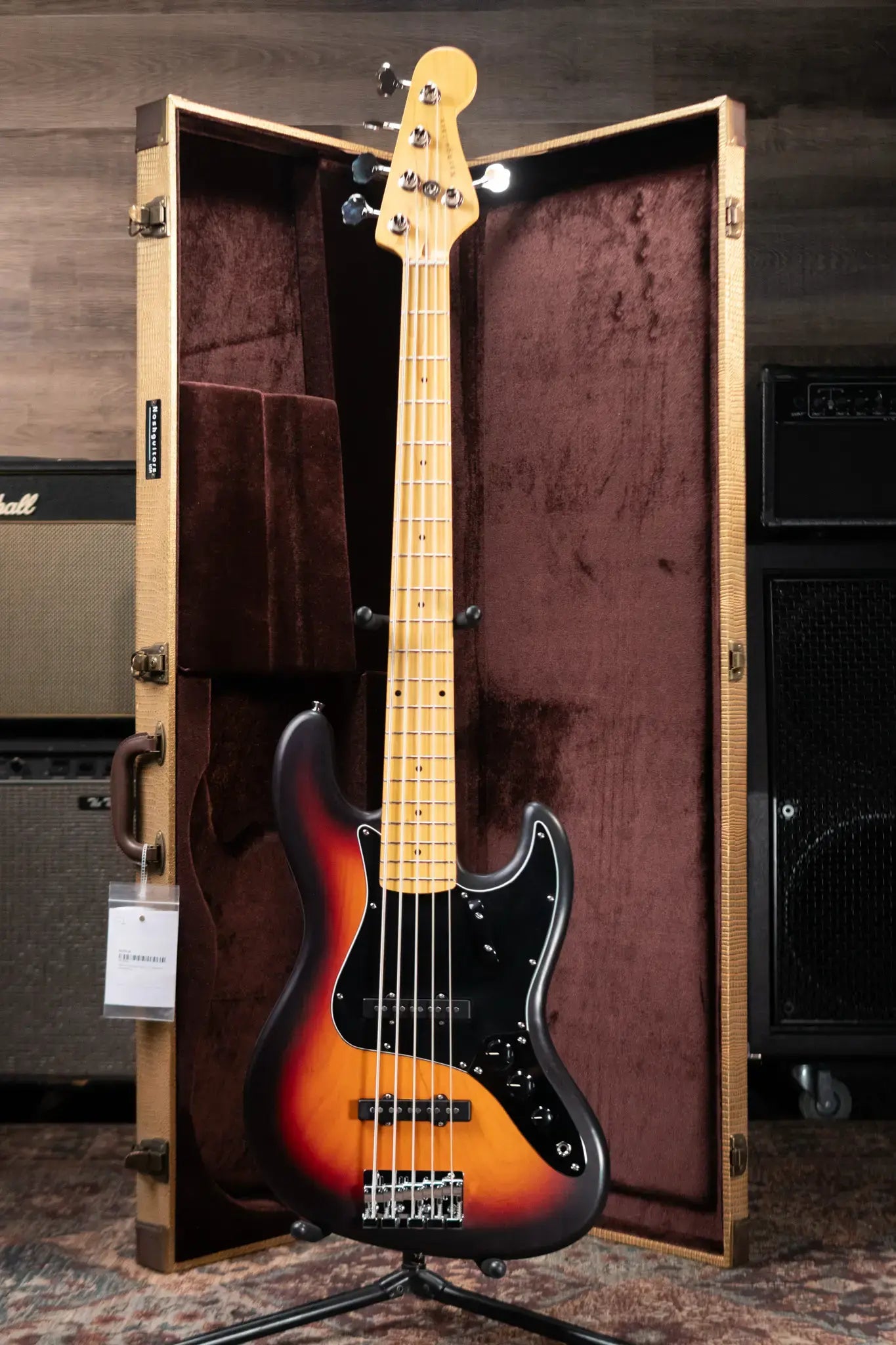 Nash JB-5 5-String Jazz Bass - 3-Tone Burst with Hardshell Case