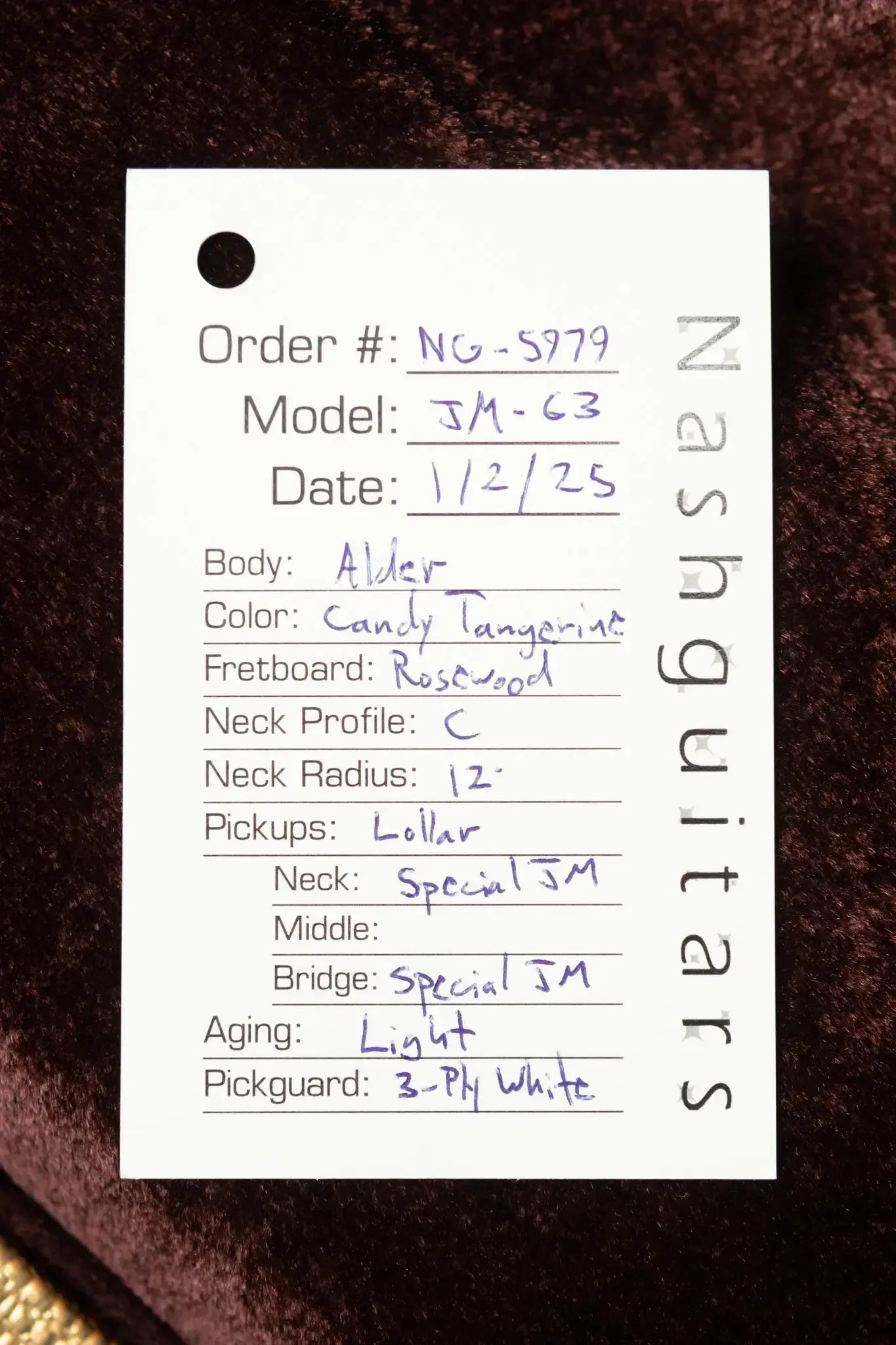 Nash JM-63 Electric Guitar - Candy Tangerine with Hardshell Case