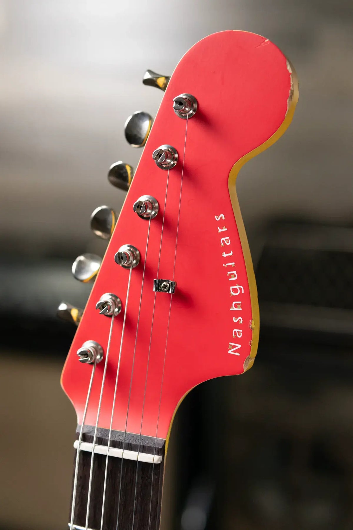 Nash JM-63 Electric Guitar - Fiesta Red over 3-Tone Burst with Hardshell Case