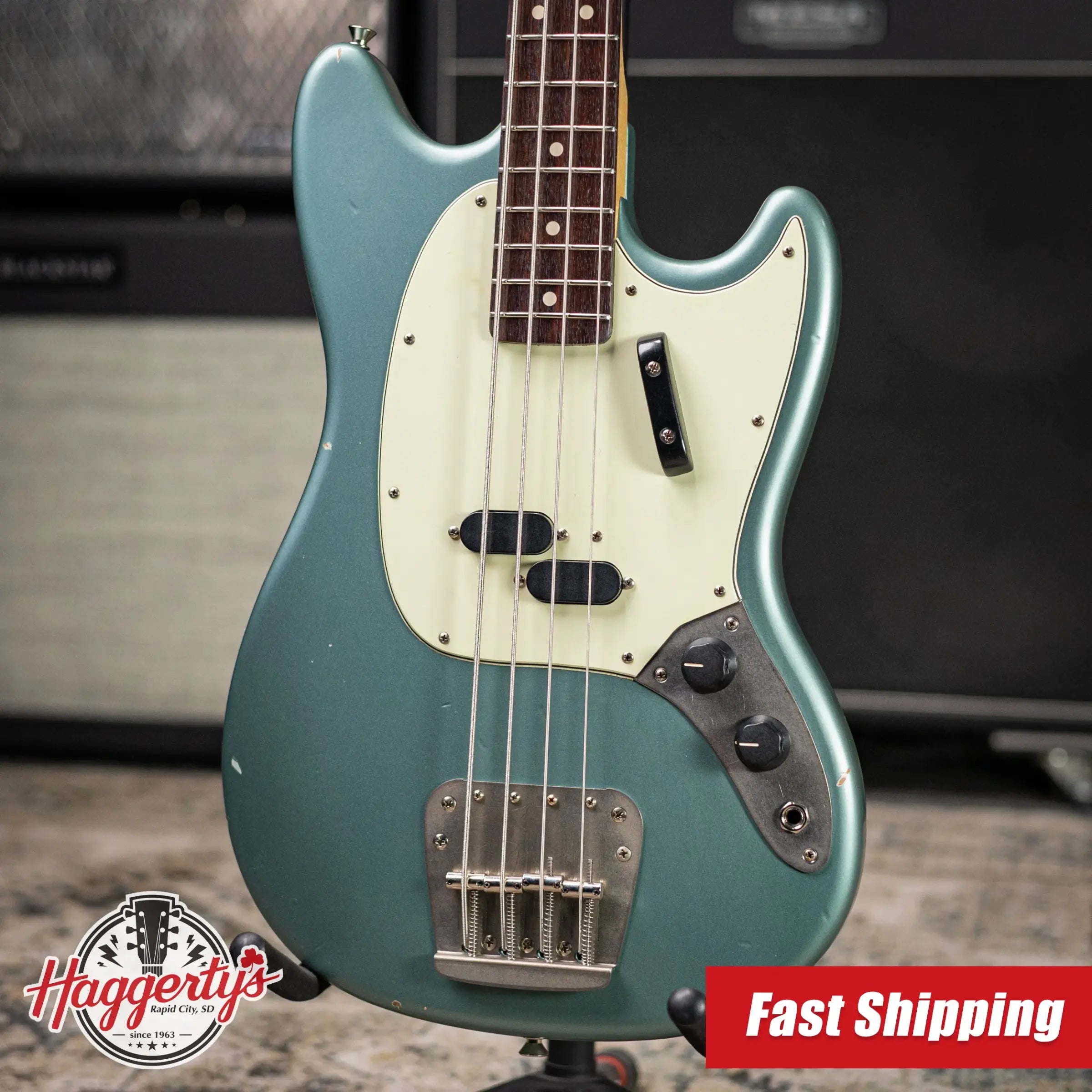 Nash MB-63 Mustang Bass - Teal Green Metallic with Hardshell Case