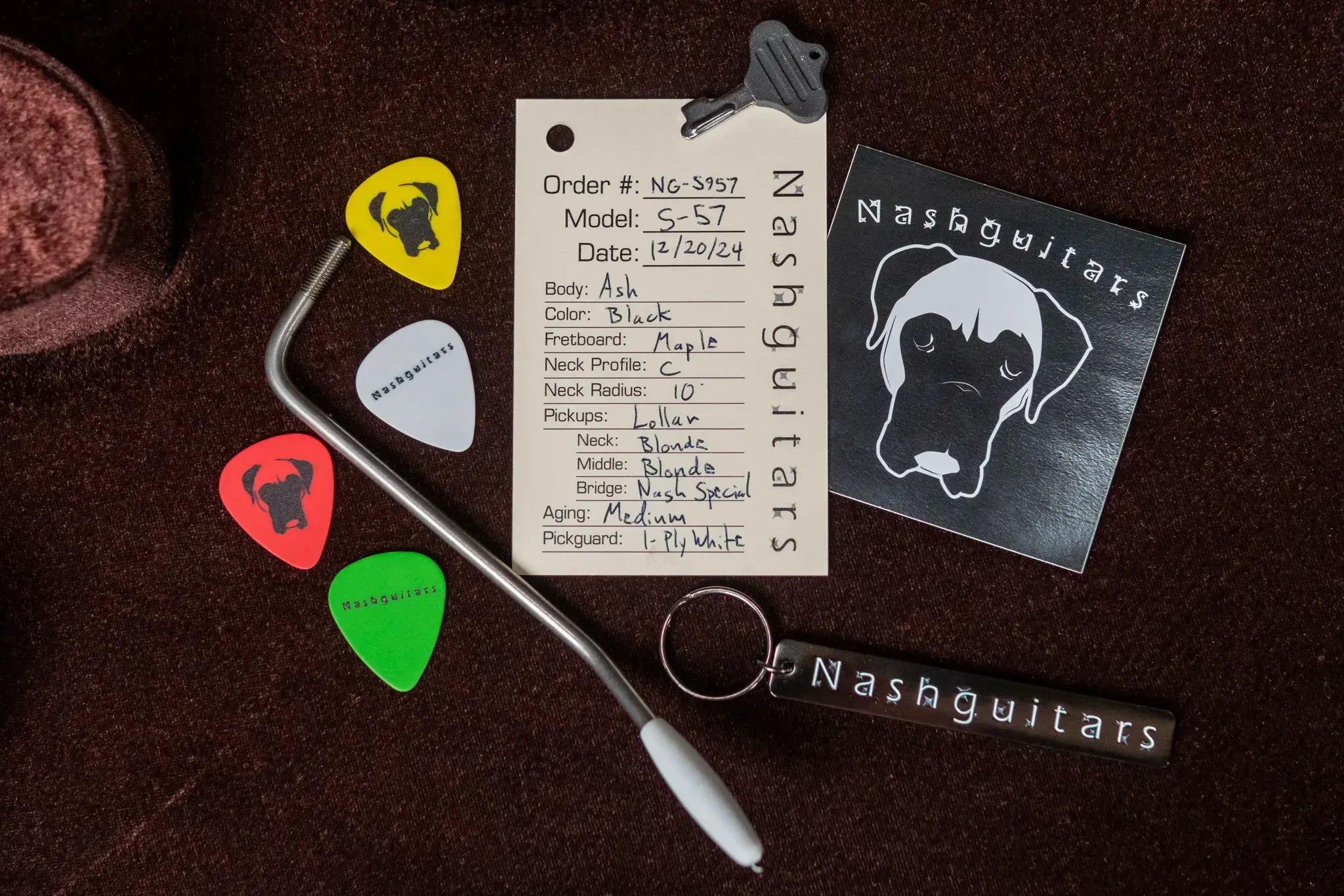 Nash S-57 Electric Guitar - Black with Hardshell Case