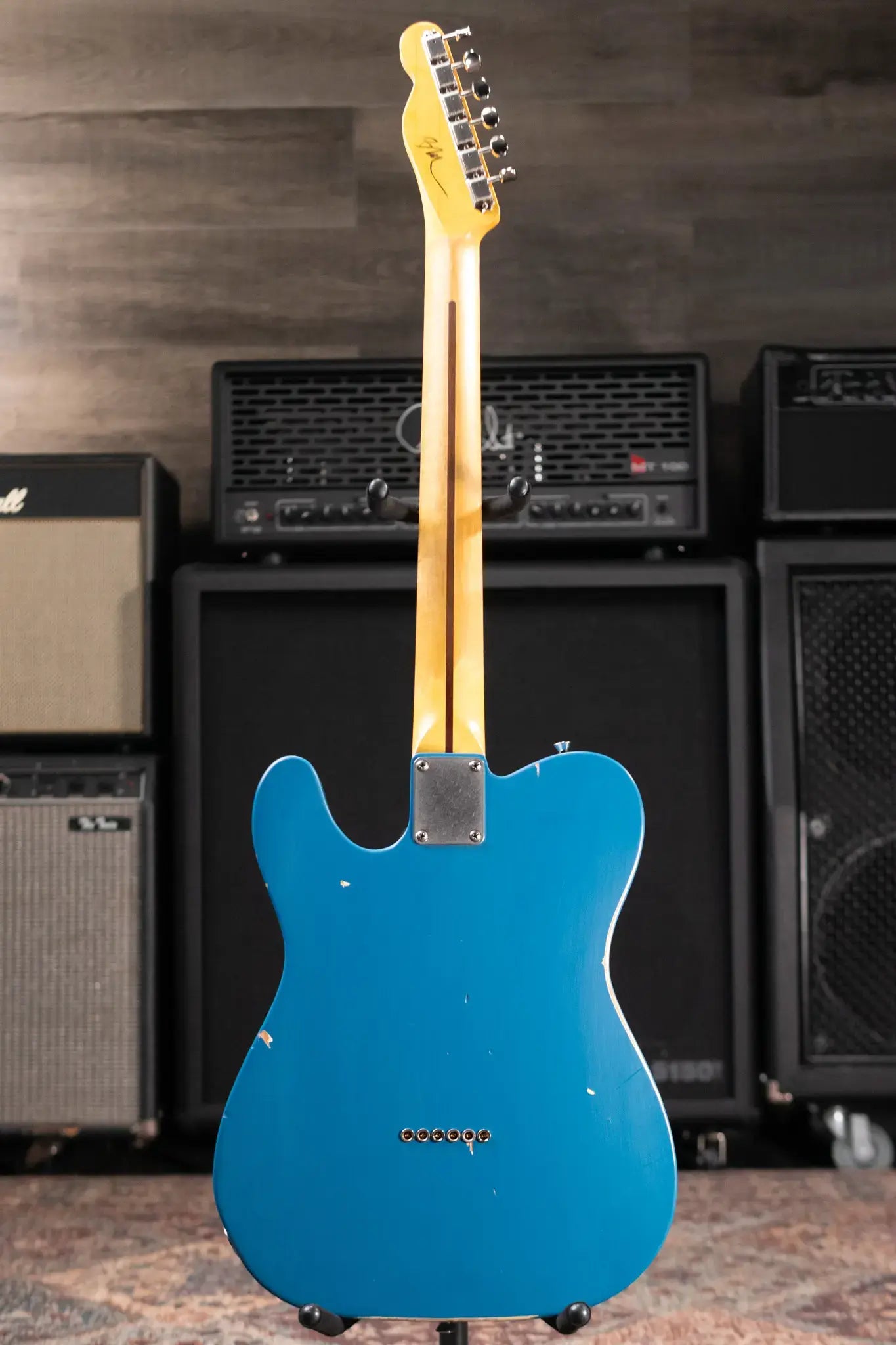 Nash T-57 Medium Aged Electric Guitar - New England Blue with Hardshell Case