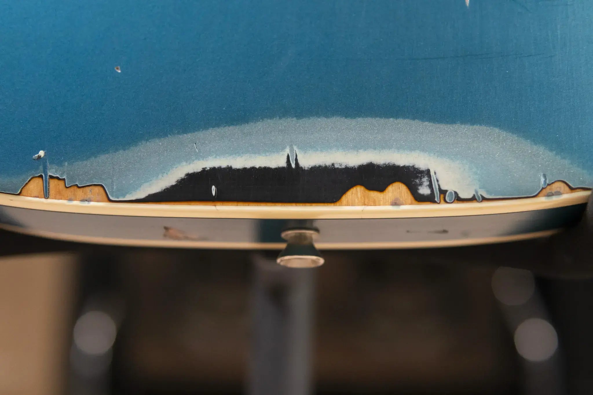 Nash T-63 Double Bound with Bigsby Electric Guitar - Ocean Turquoise Metallic over 2-Tone Burst with Hardshell Case