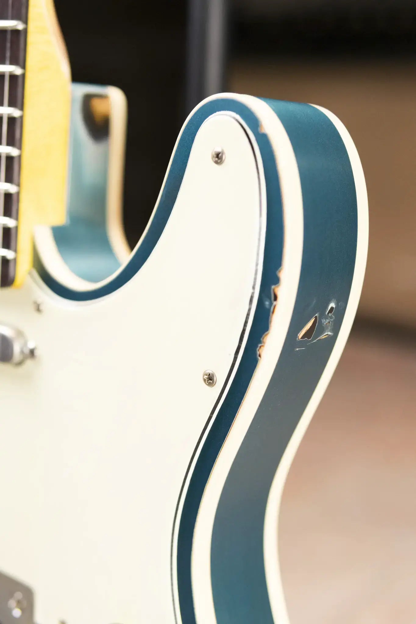 Nash T-63 Double Bound with Bigsby Electric Guitar - Ocean Turquoise Metallic over 2-Tone Burst with Hardshell Case