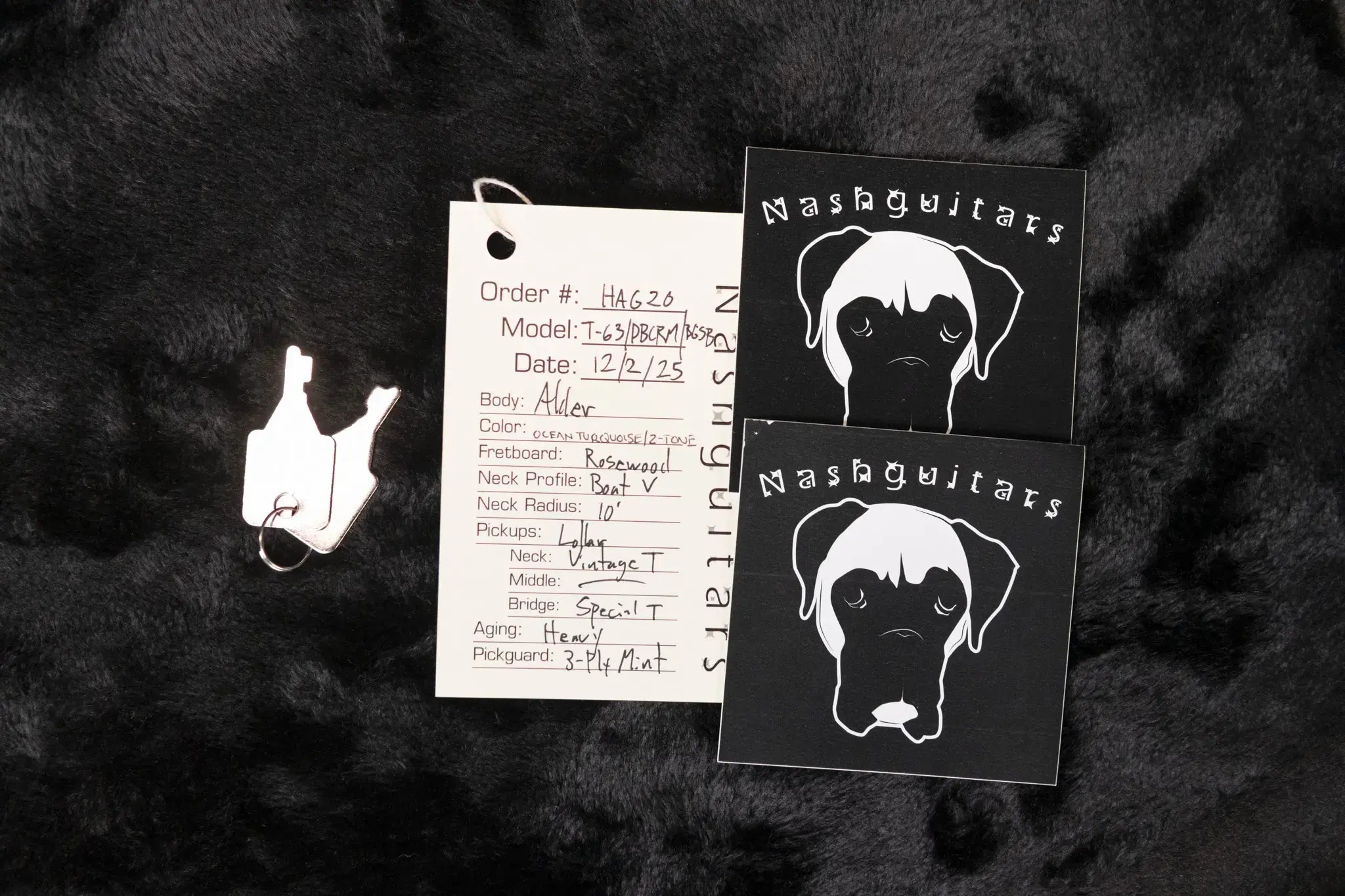 Nash T-63 Double Bound with Bigsby Electric Guitar - Ocean Turquoise Metallic over 2-Tone Burst with Hardshell Case