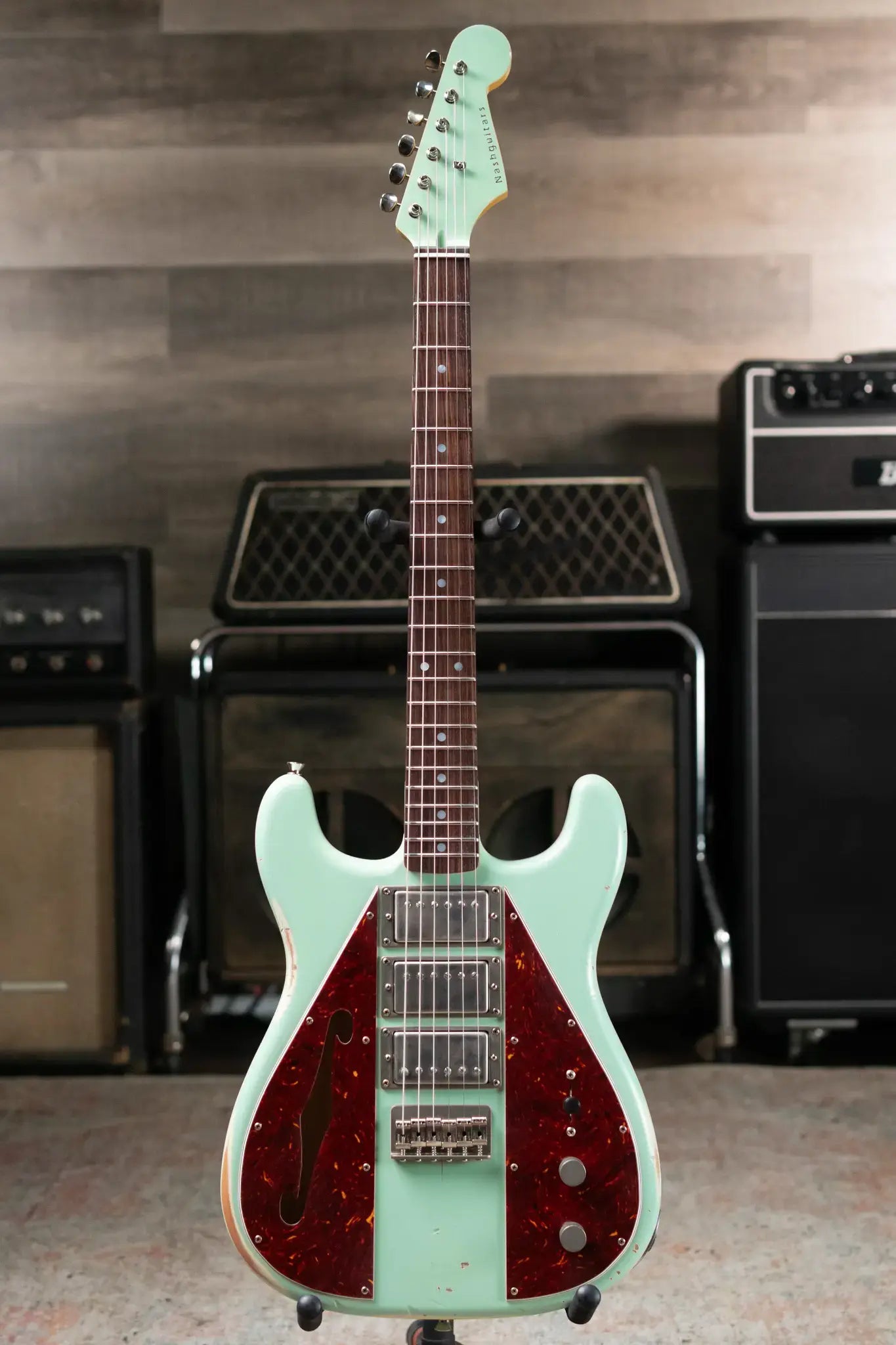 Nash Wayfarer WF-3 Semi-Hollow - Surf Green with Hardshell Case