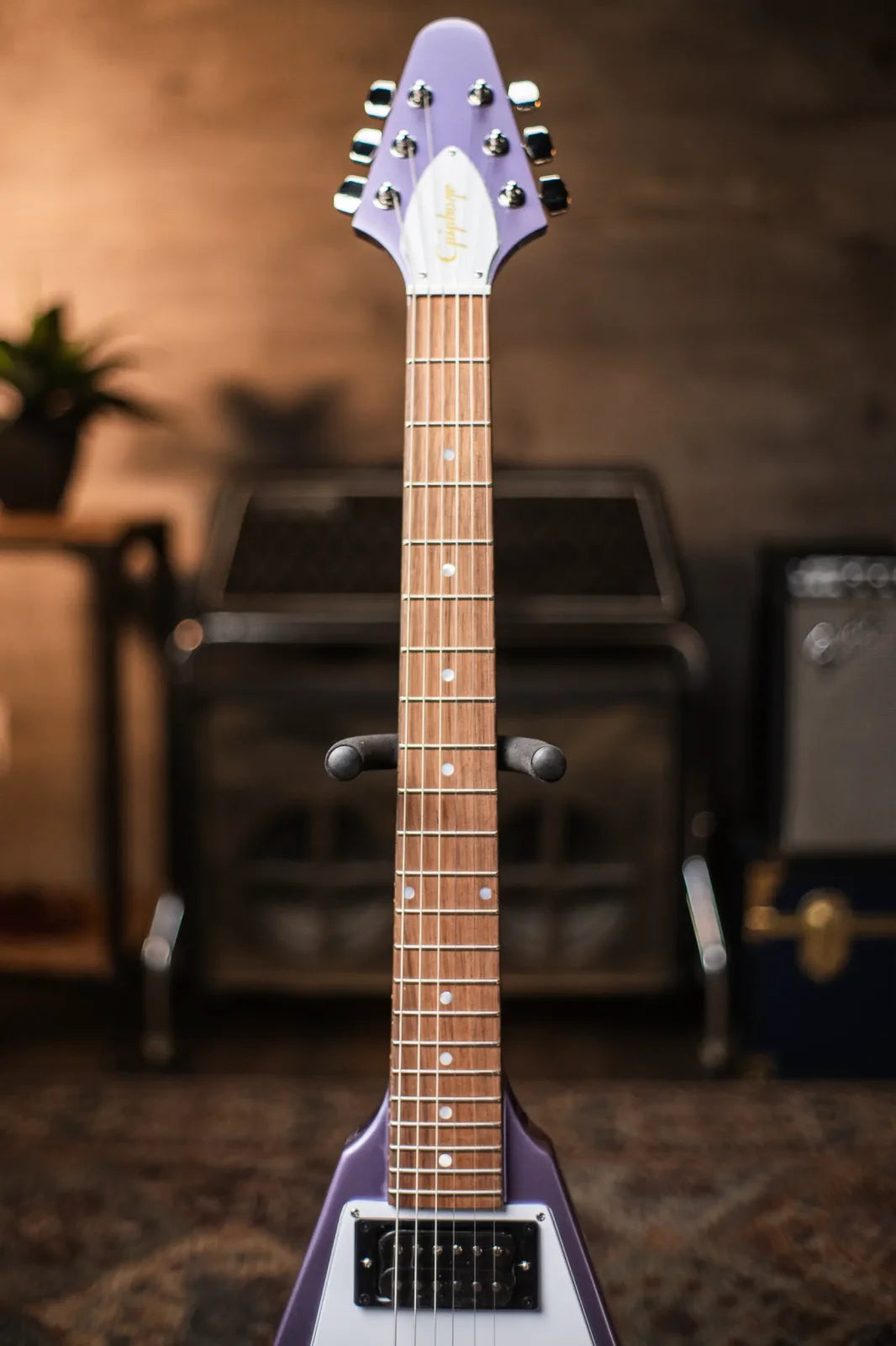 Epiphone Kirk Hammett 1979 Flying V - Purple Metallic with Hardshell Case