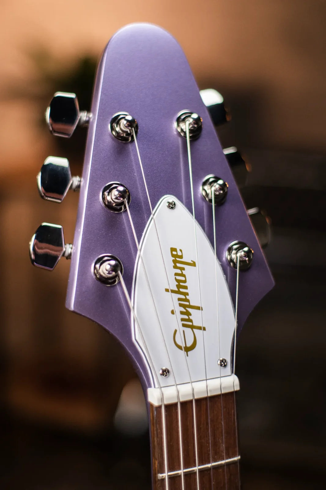 Epiphone Kirk Hammett 1979 Flying V - Purple Metallic with Hardshell Case