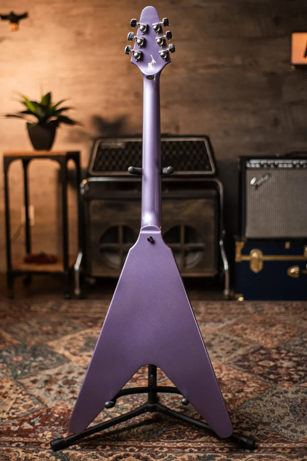 Epiphone Kirk Hammett 1979 Flying V - Purple Metallic with Hardshell Case