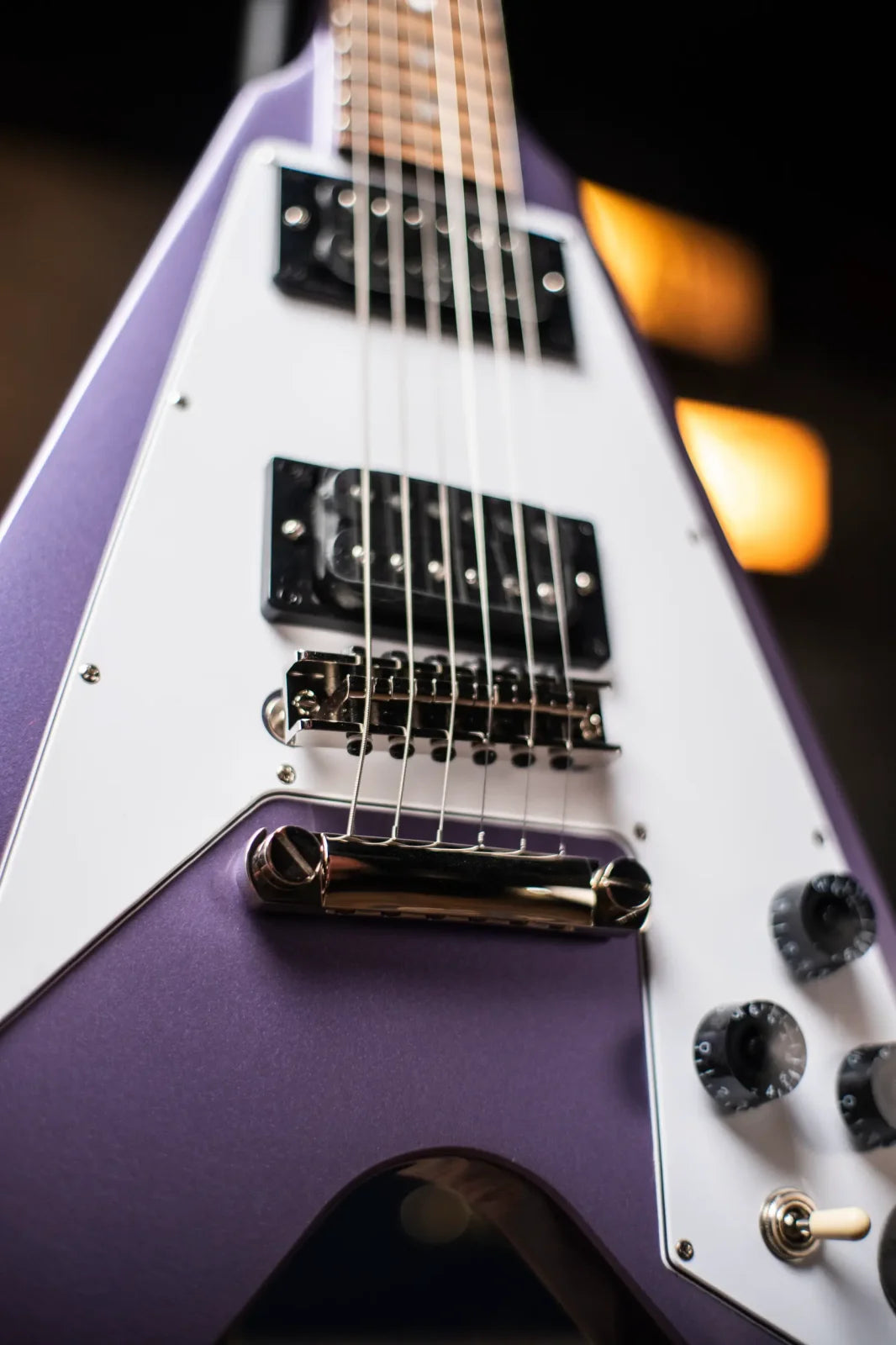 Epiphone Kirk Hammett 1979 Flying V - Purple Metallic with Hardshell Case