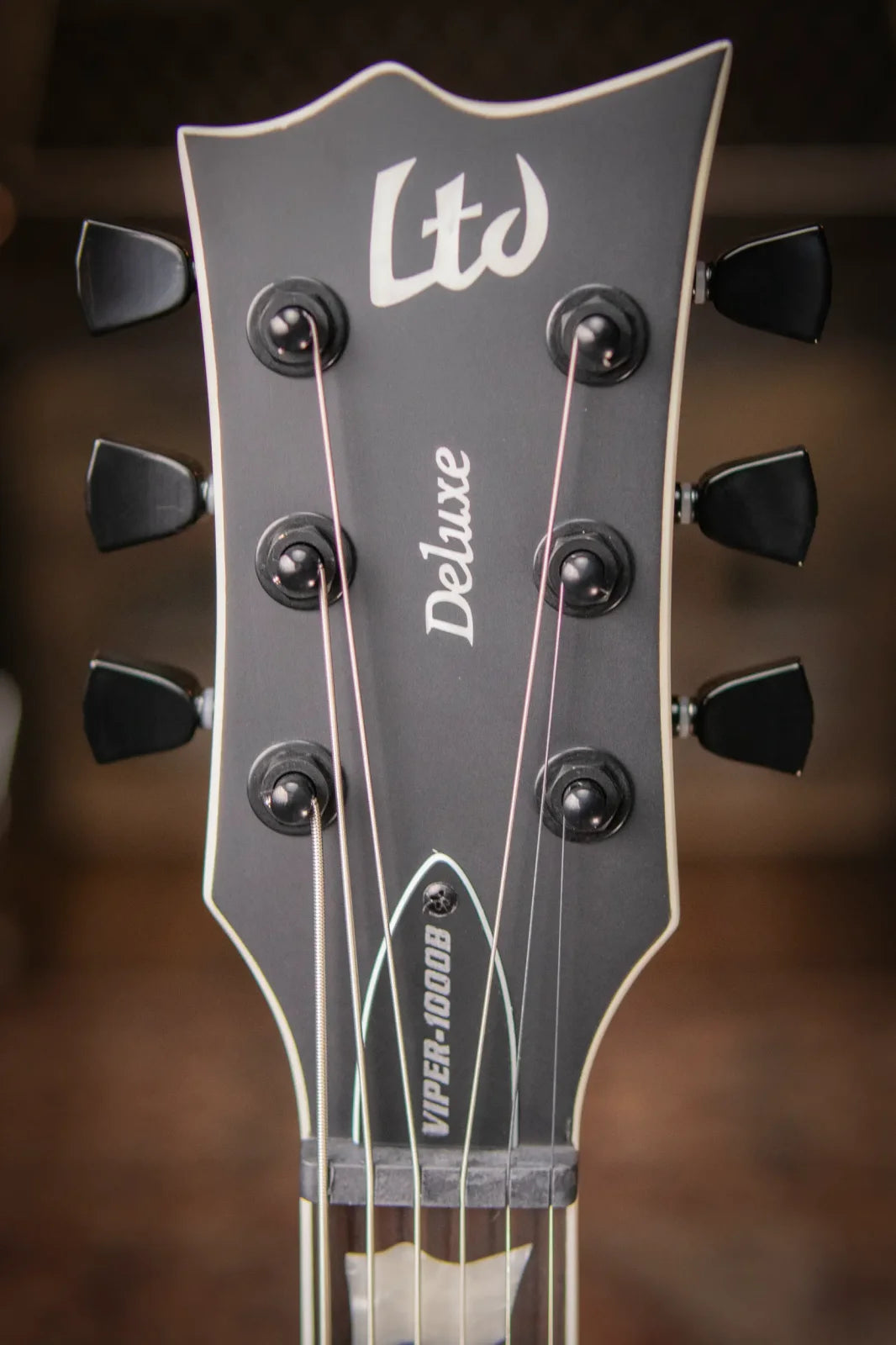 ESP LTD Viper - 1000 Electric Baritone Guitar - Black Satin