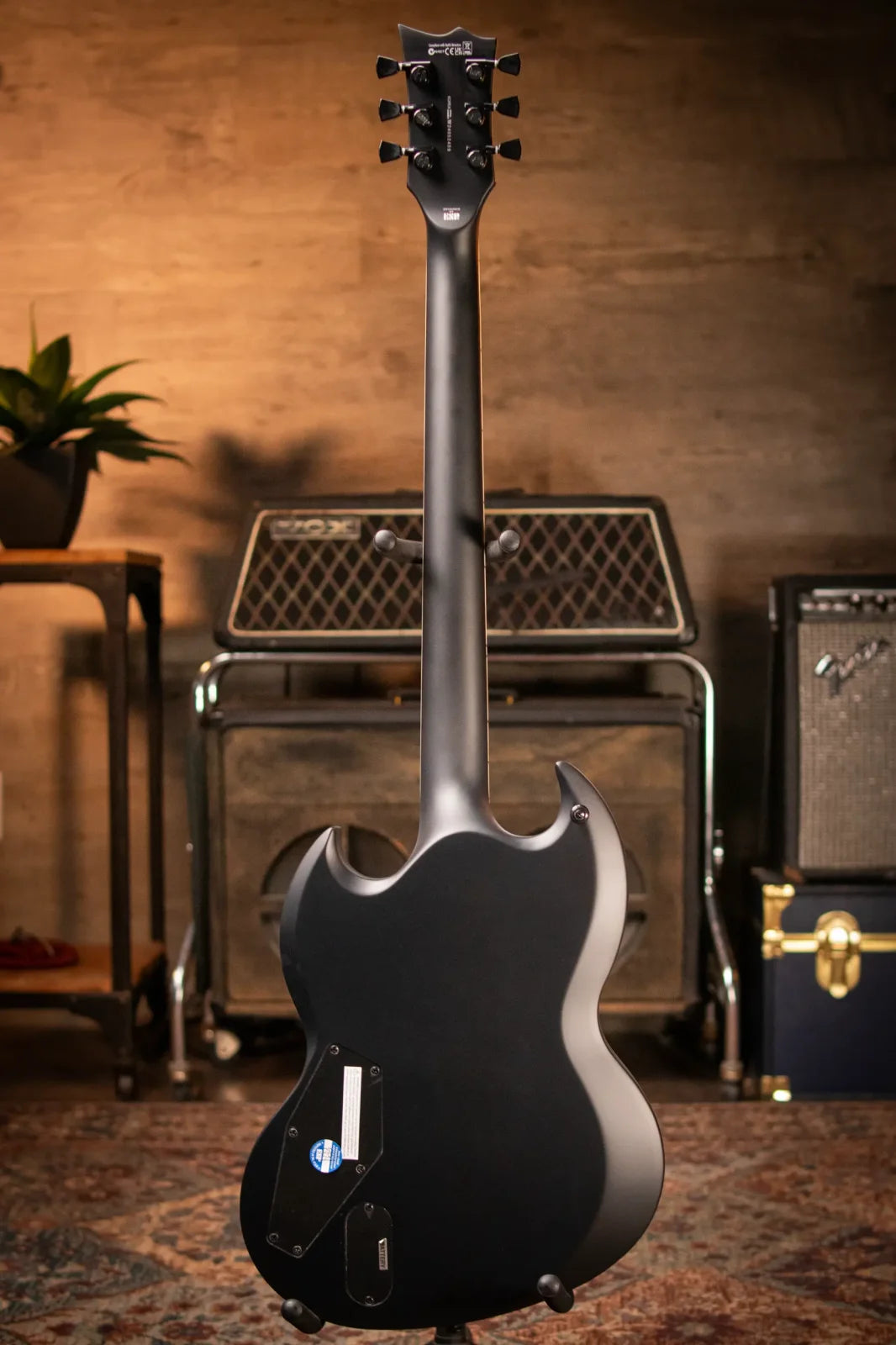 ESP LTD Viper - 1000 Electric Baritone Guitar - Black Satin