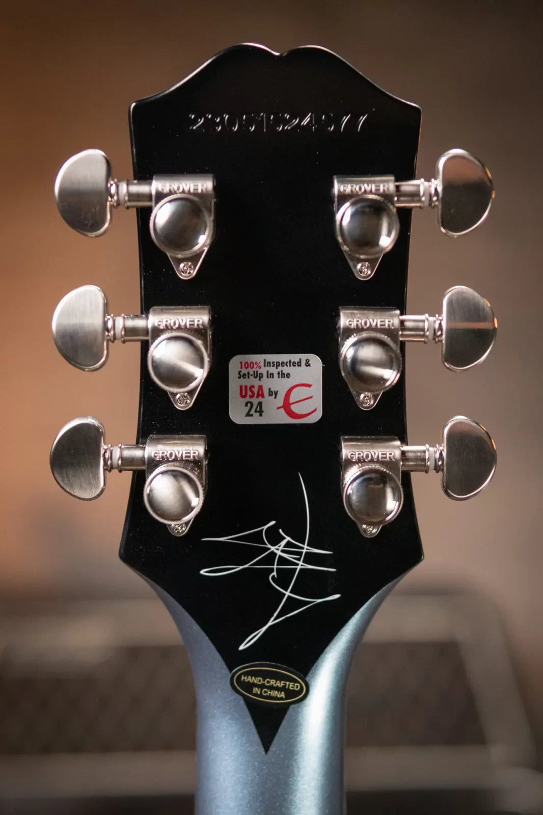 Epiphone Jared James Nichols "Blues Power" Les Paul Custom with EpiLite Case - Aged Pehlam Blue