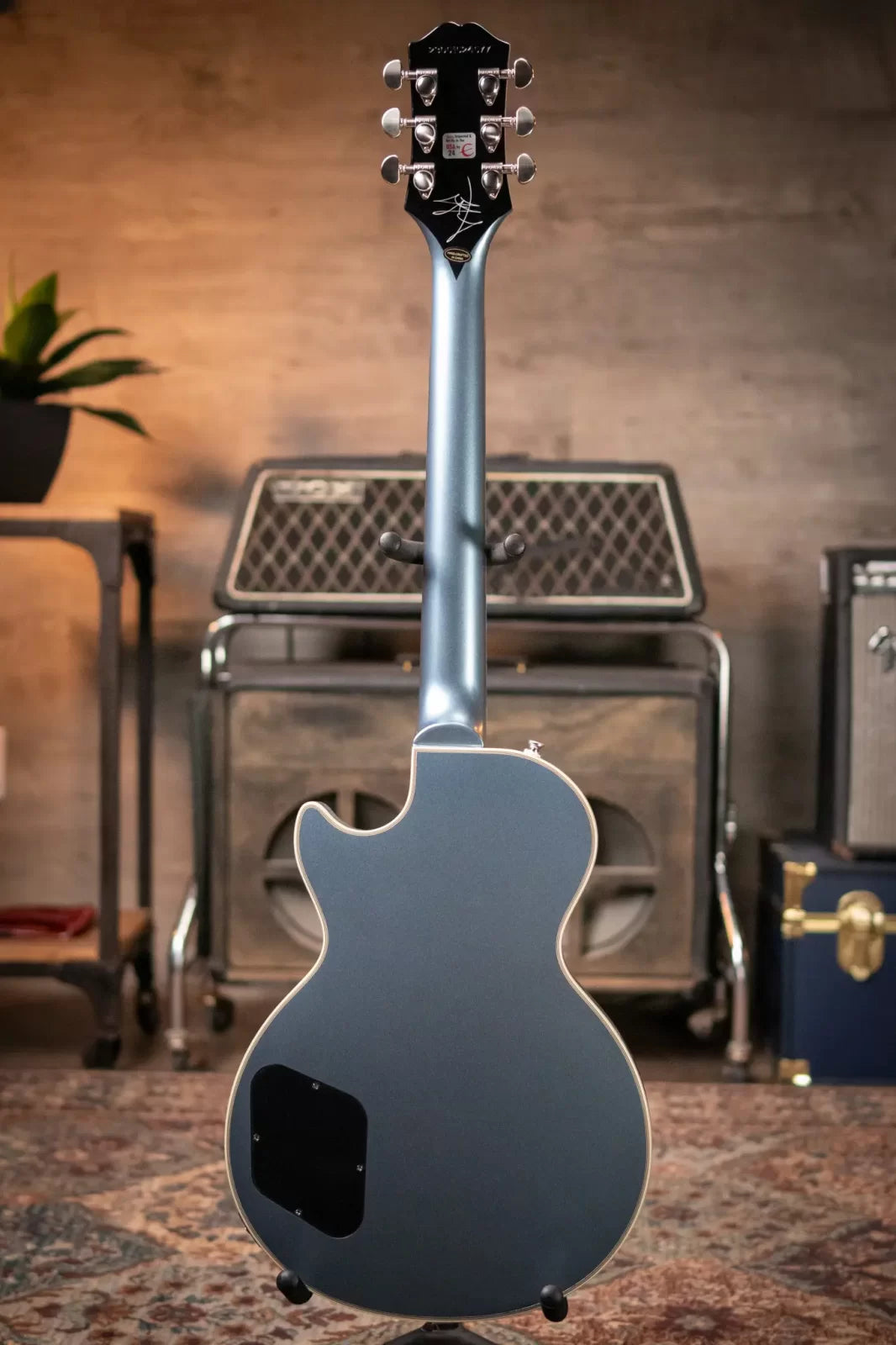 Epiphone Jared James Nichols "Blues Power" Les Paul Custom with EpiLite Case - Aged Pehlam Blue