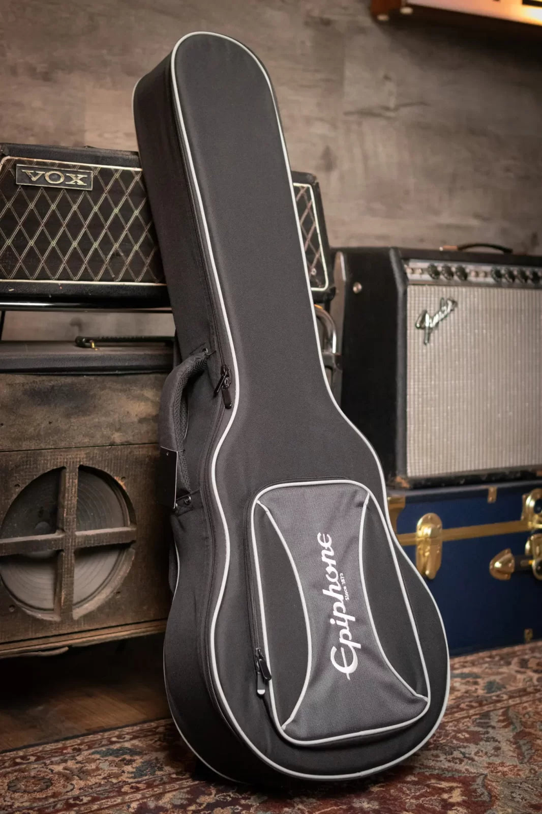 Epiphone Jared James Nichols "Blues Power" Les Paul Custom with EpiLite Case - Aged Pehlam Blue