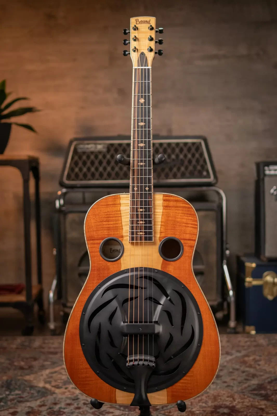 Beard Guitars Legacy E Model Round Neck - Custom Natural with Two Tone Upper Bout