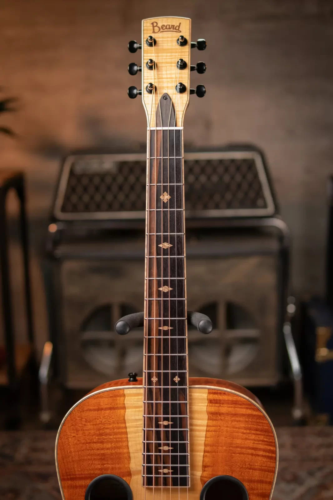 Beard Guitars Legacy E Model Round Neck - Custom Natural with Two Tone Upper Bout