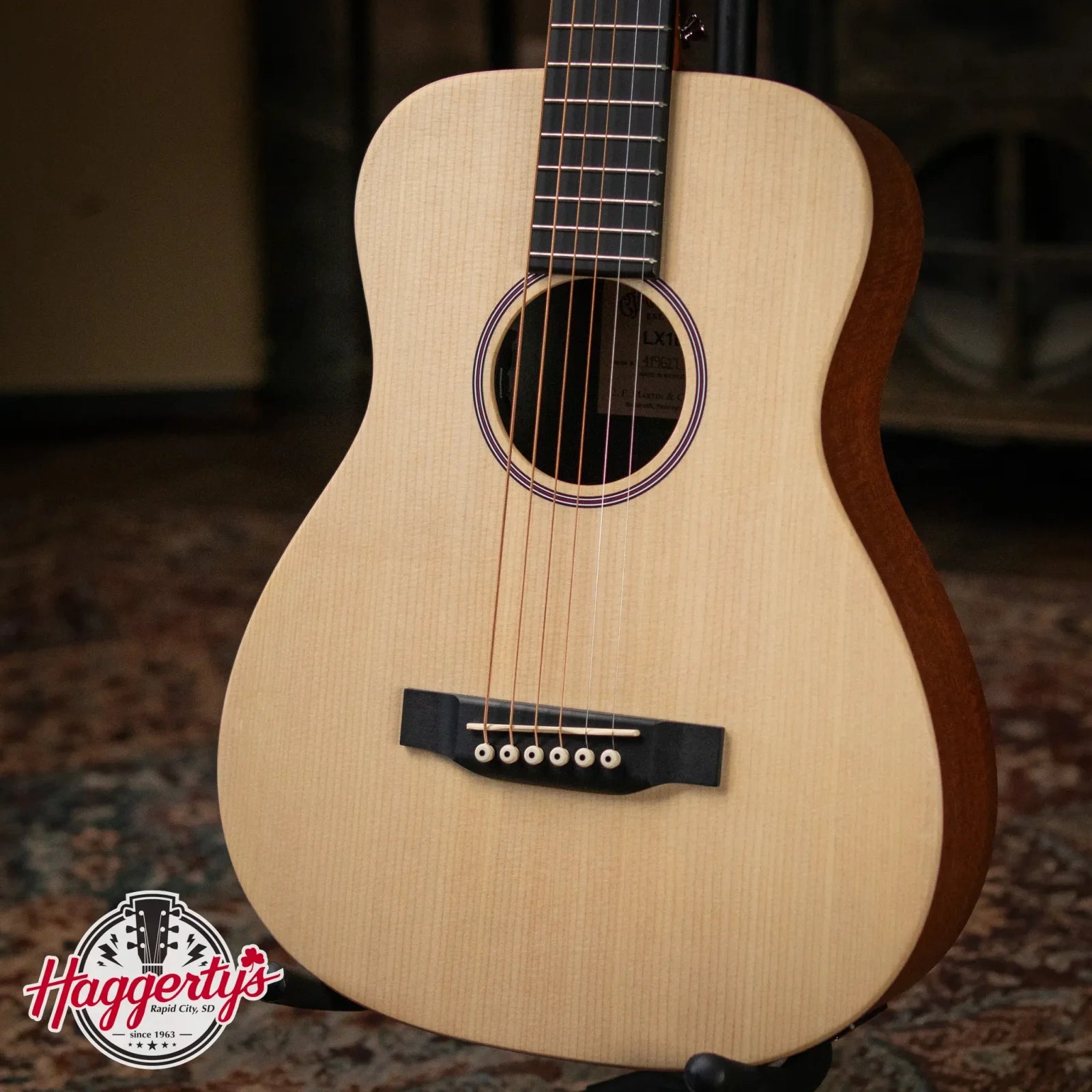 Martin LX1E Little Martin Acoustic/Electric Guitar - Natural with Gig Bag
