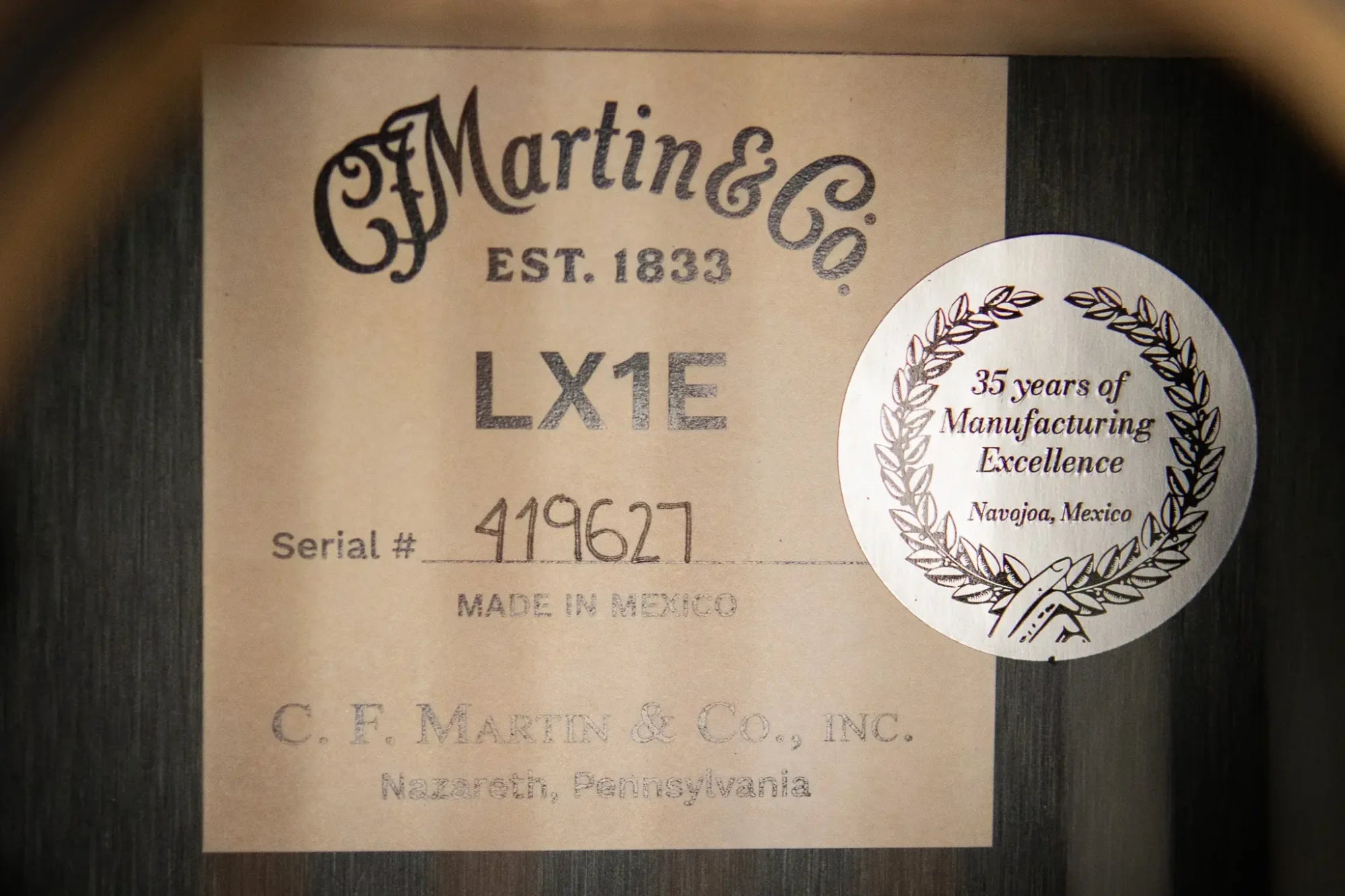 Martin LX1E Little Martin Acoustic/Electric Guitar - Natural with Gig Bag